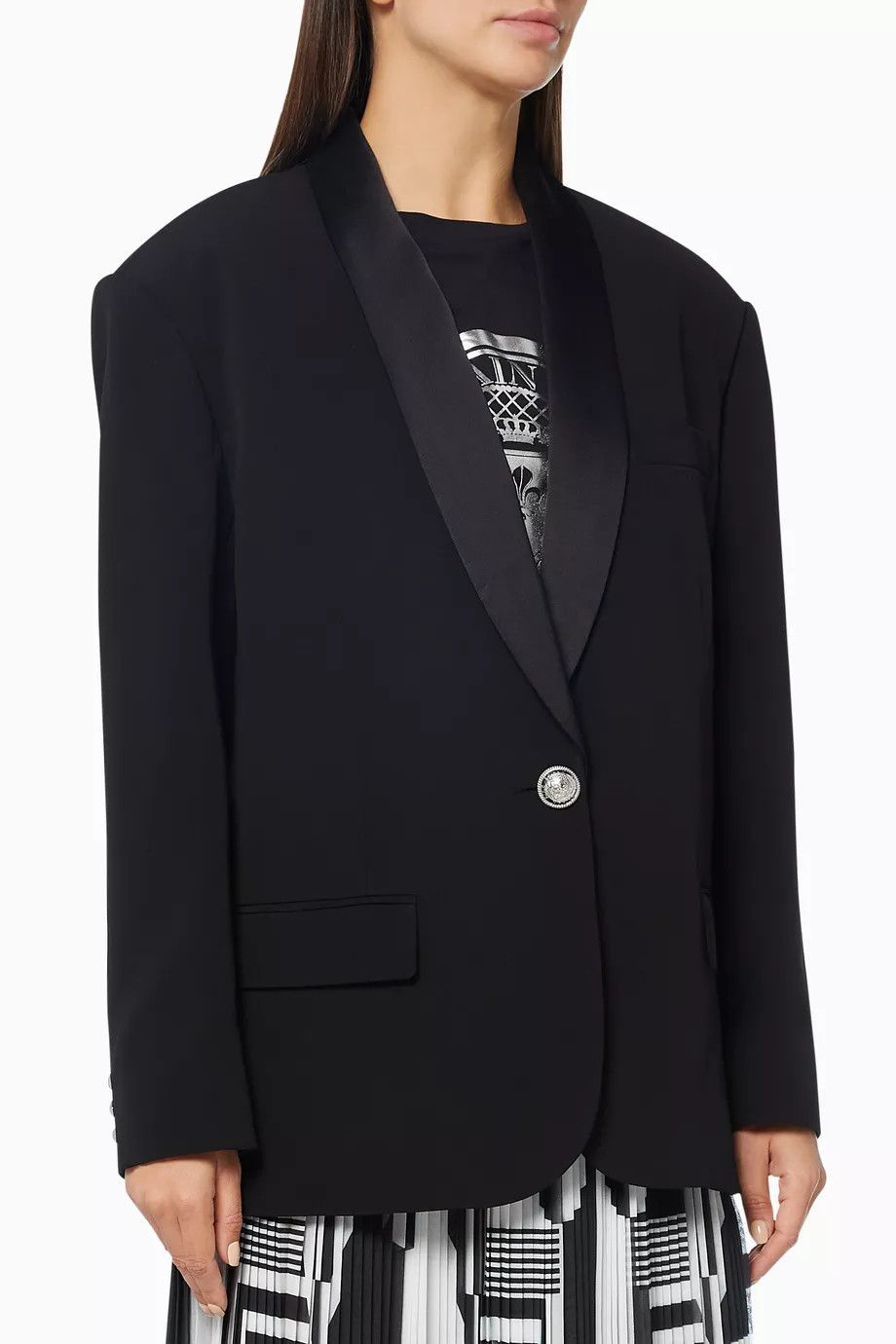 Balmain o1y0525 Blazer in Black Size S / US 4 / IT 40 - 1 Thumbnail