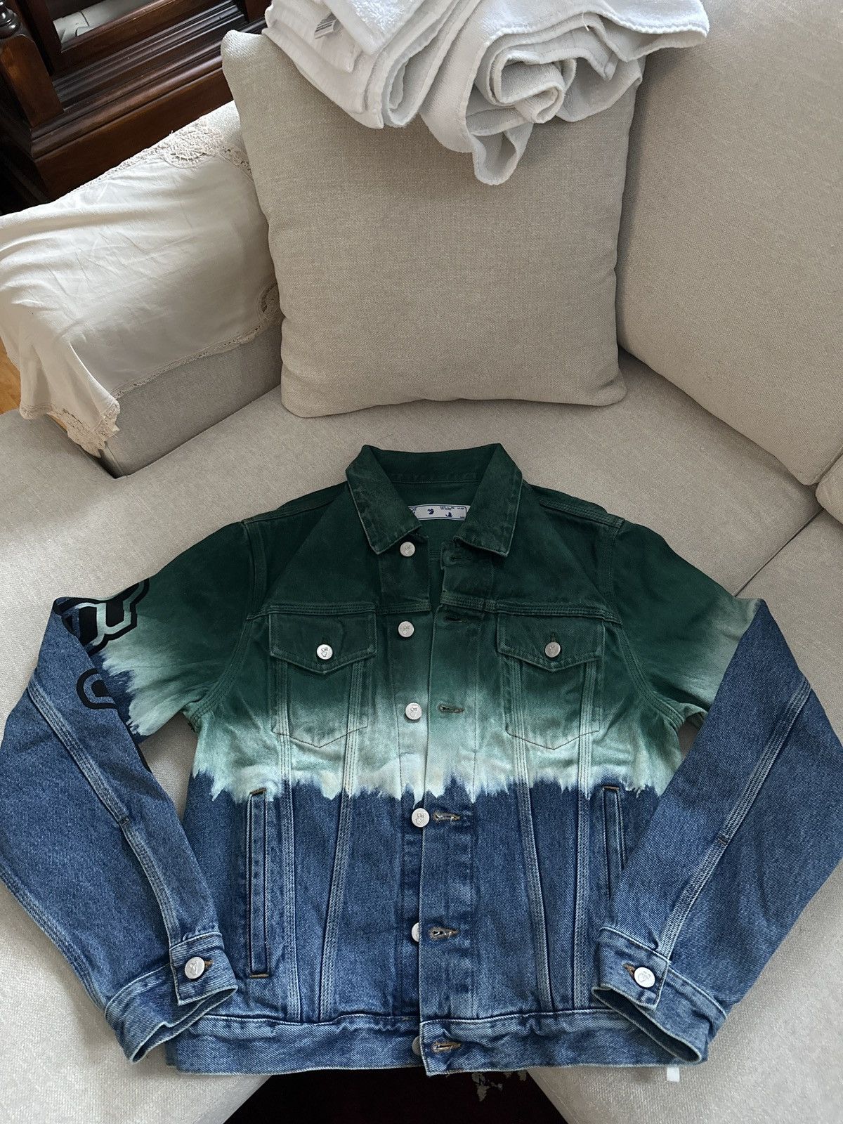 Off White Off White Degrade Tie Dye Denim Jacket Grailed