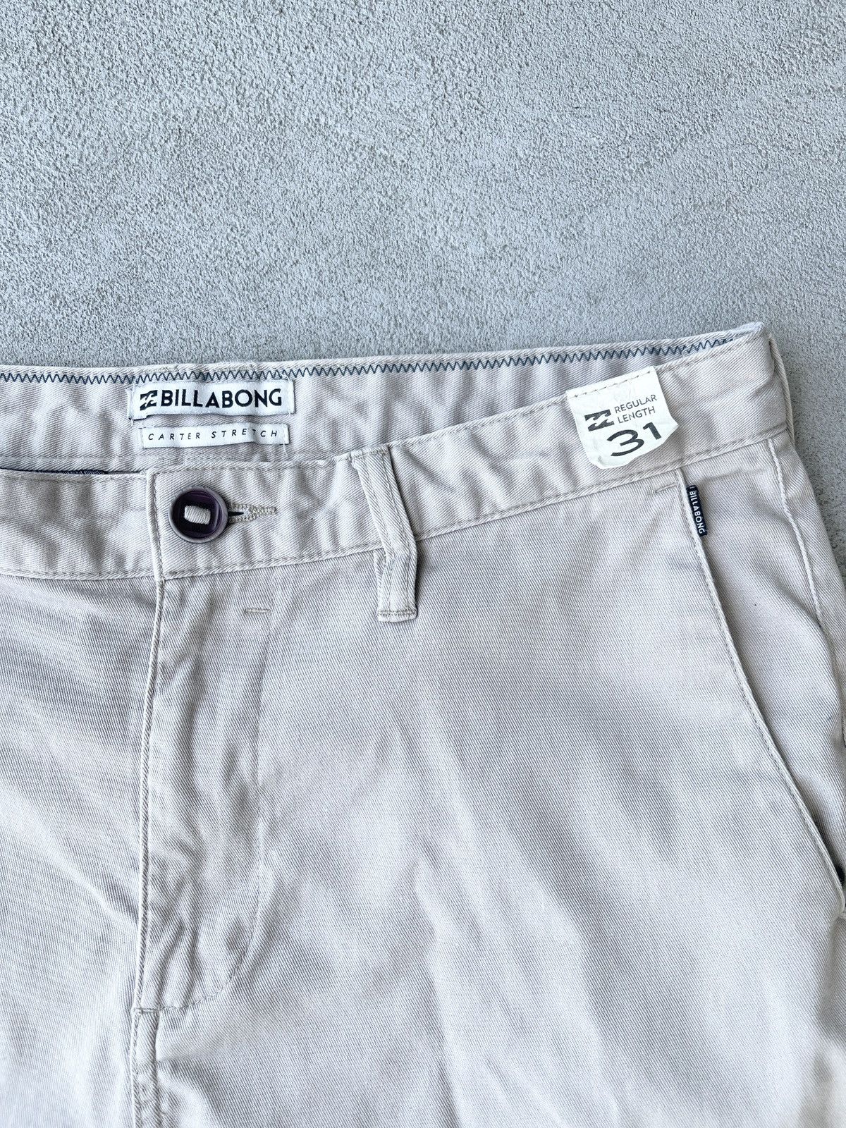 Billabong × Vintage STEAL! 2000s Billabong Khaki Shorts Size US 32 / EU 48 - 2 Thumbnail