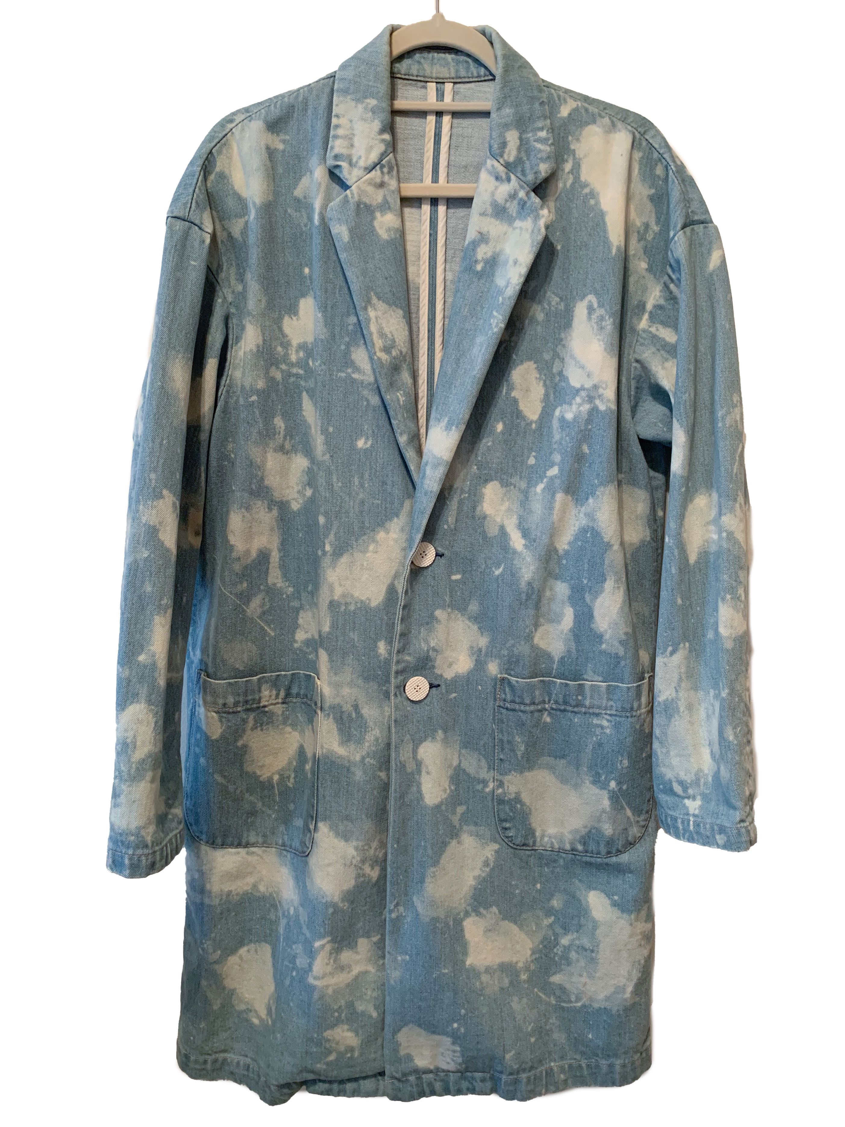 PHENOMENON A/W 2014 Bleach Cloud Denim Lab Coat | Grailed