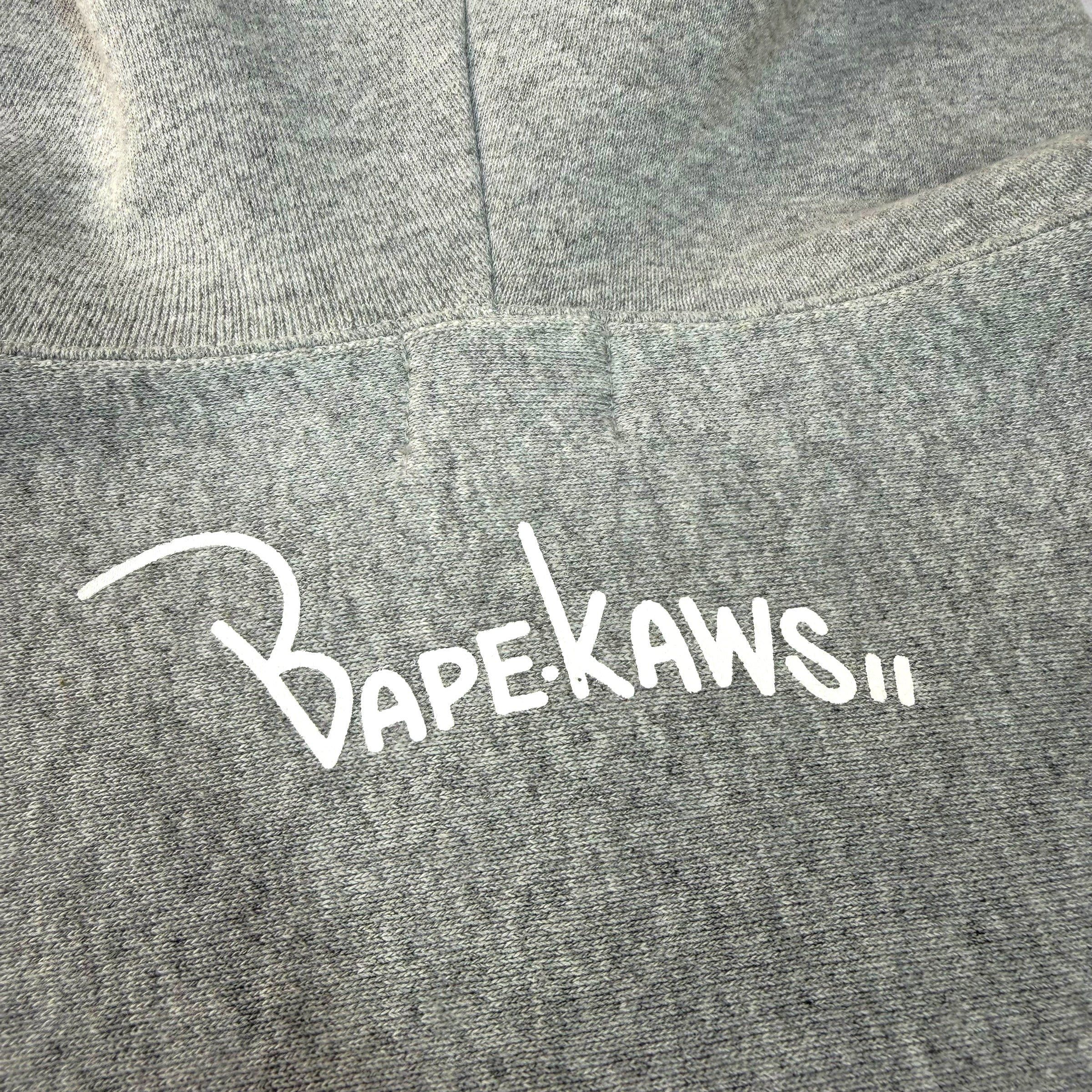 Bape Bape x Kaws ASNKA Logo Full-Zip Hoodie Grey L Size US L / EU 52-54 / 3 - 4 Thumbnail