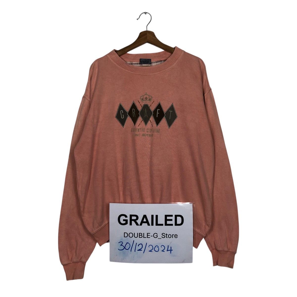 Japanese Brand 📌Vintage Sweatshirt Craft Independent Big Logo Embroidery Size US L / EU 52-54 / 3 - 1 Thumbnail