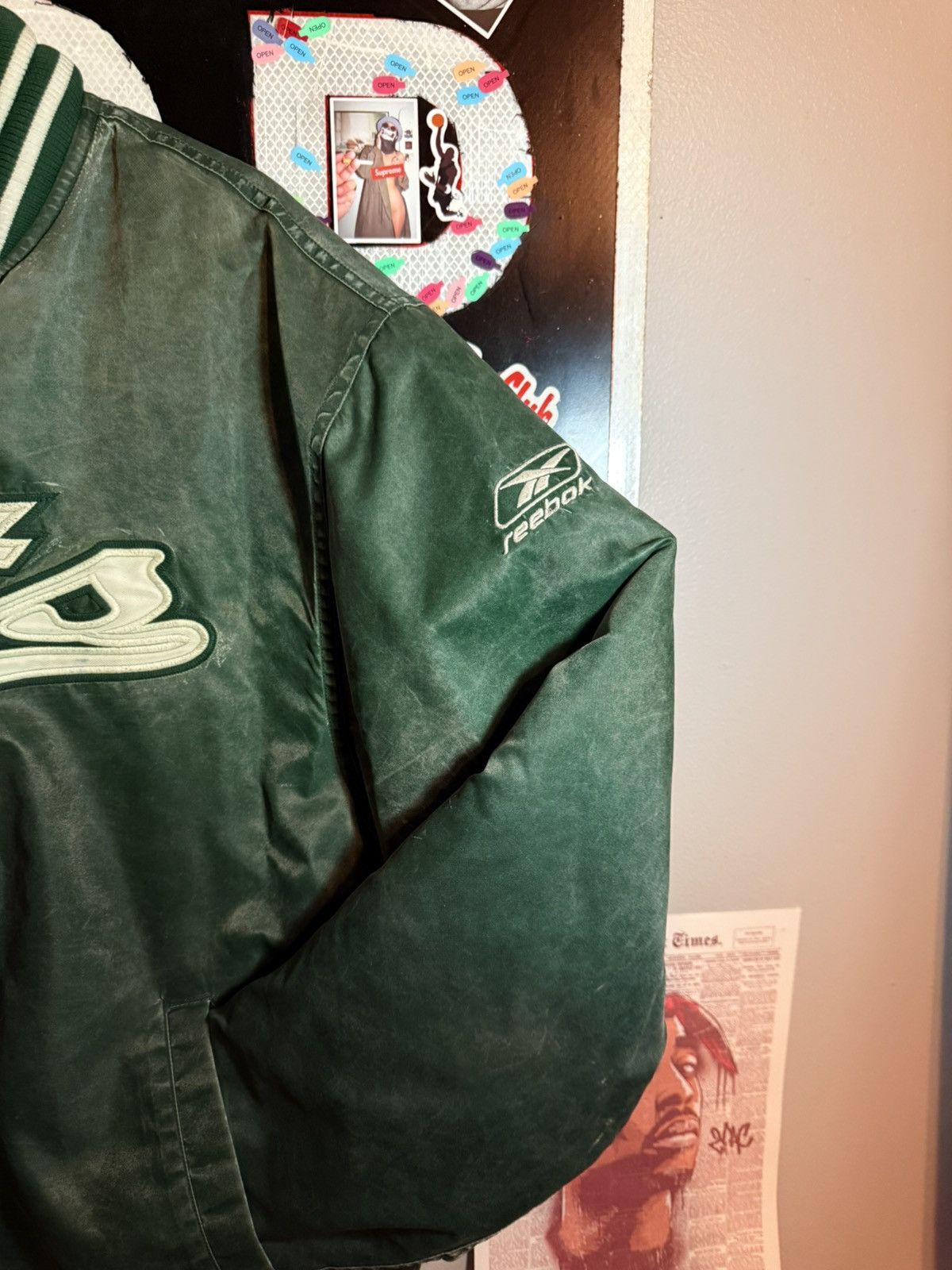 Reebok 2000s NFL Vintage Rebook Jets Bomber Size US M / EU 48-50 / 2 - 4 Thumbnail