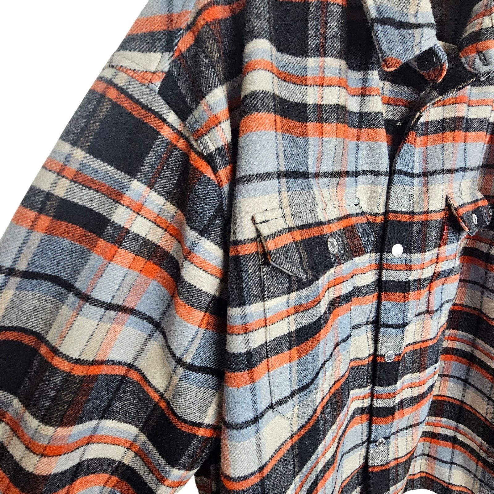Levi's Levis Mens Portola Chore Coat Wool Trucker Jacket Plaid Size US XL / EU 56 / 4 - 5 Thumbnail
