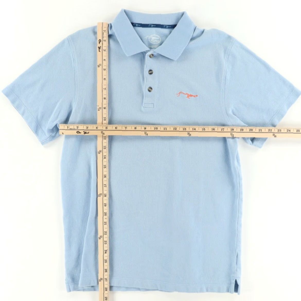 Vintage True Flies Polo Shirt Pique Cotton Solid Blue M Men Shirt Size US M / EU 48-50 / 2 - 3 Thumbnail