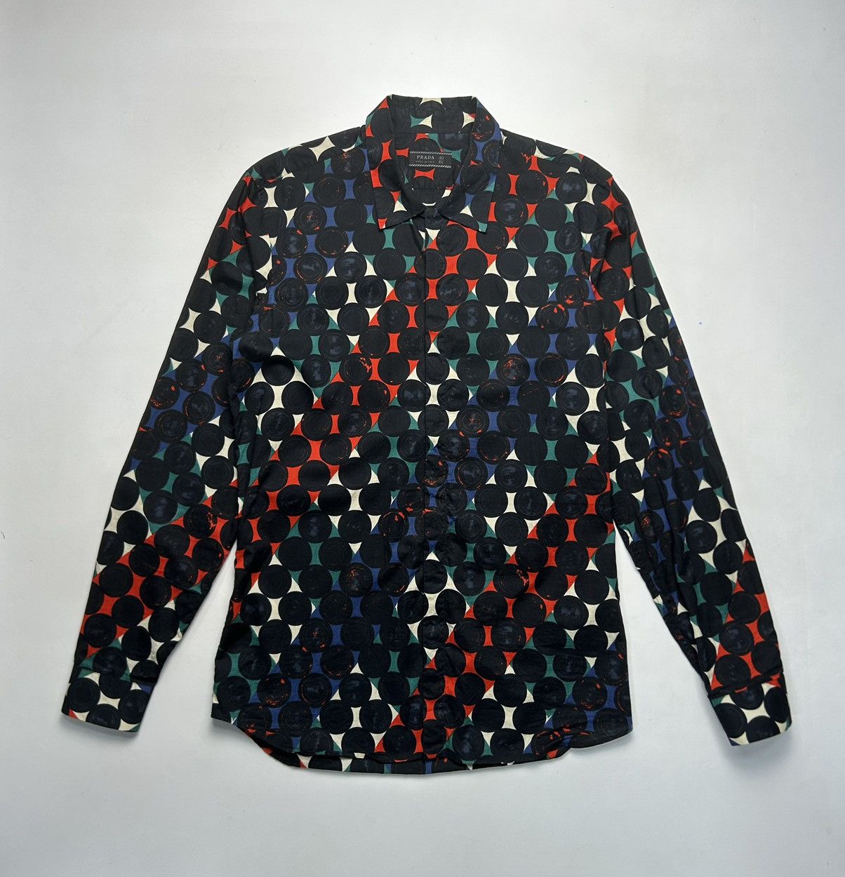 Prada Prada Geometric Print Shirt Button Up Size US M / EU 48-50 / 2 - 5 Thumbnail