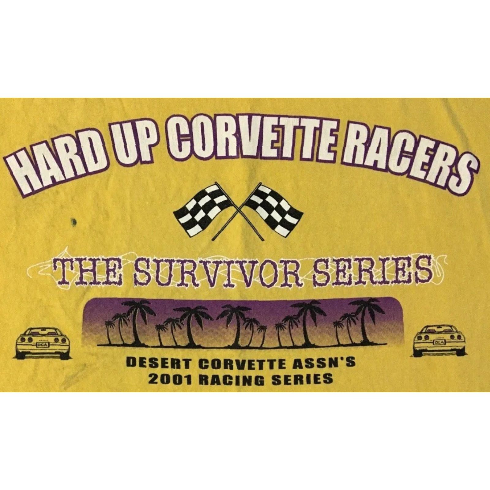 NASCAR Vtg Hard Up Corvette Racing Faded Distressed Shirt XL Car NASCAR Biker Grunge 90s Size US XL / EU 56 / 4 - 3 Thumbnail