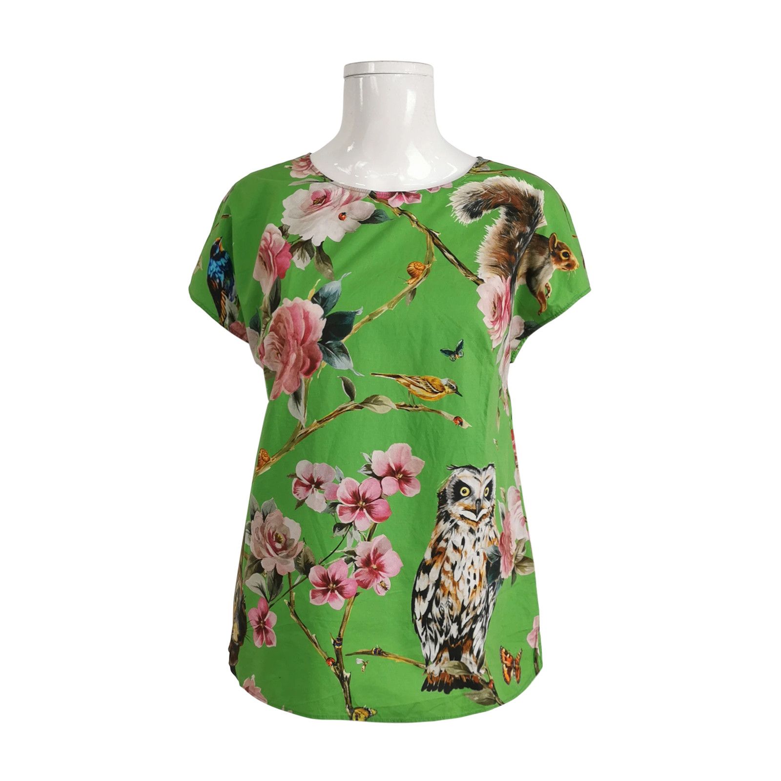 Dolce & Gabbana Dolce & Gabbana Floral Animal Print T-Shirt Size 44 Size M / US 6-8 / IT 42-44 - 1 Thumbnail