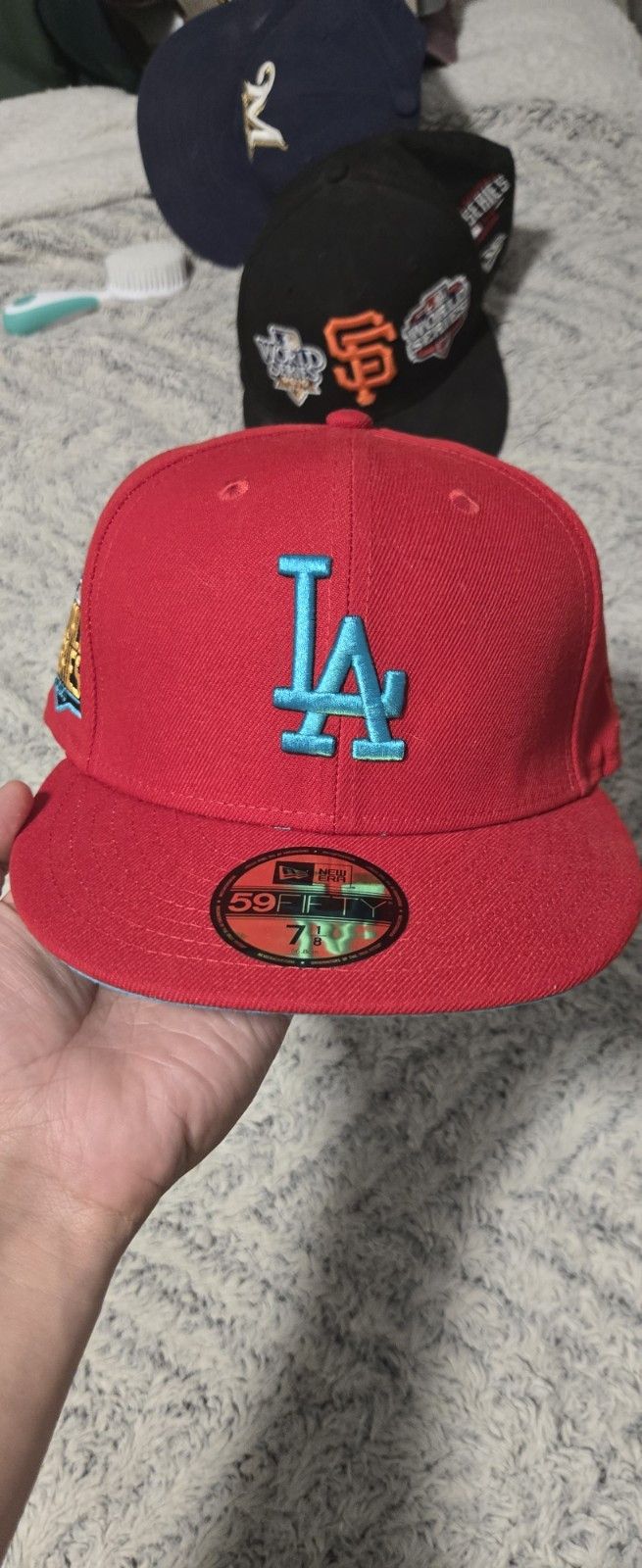 New Era Dodger Fitted red 7 1/8 Size ONE SIZE - 1 Thumbnail