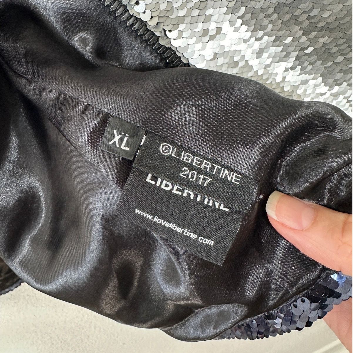 Libertine Libertine Silver Black Sequin Long Sleeve Bomber Jacket XL Size XL / US 12-14 / IT 48-50 - 10 Thumbnail