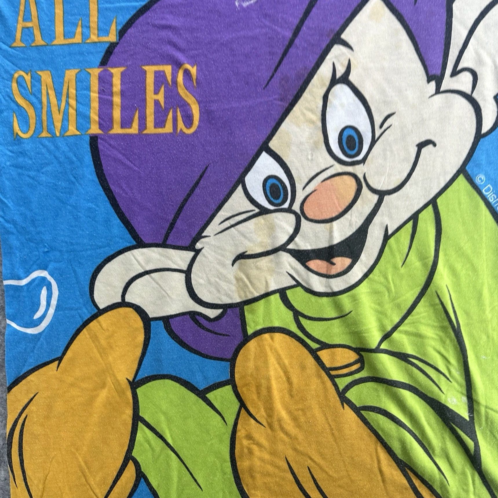 Disney VINTAGE Disney Snow White Shirt One Size Unisex Oversized Nightwear Blue 1990s Graphic Tee Mens Womens Boys Girls Size US M / EU 48-50 / 2 - 4 Thumbnail