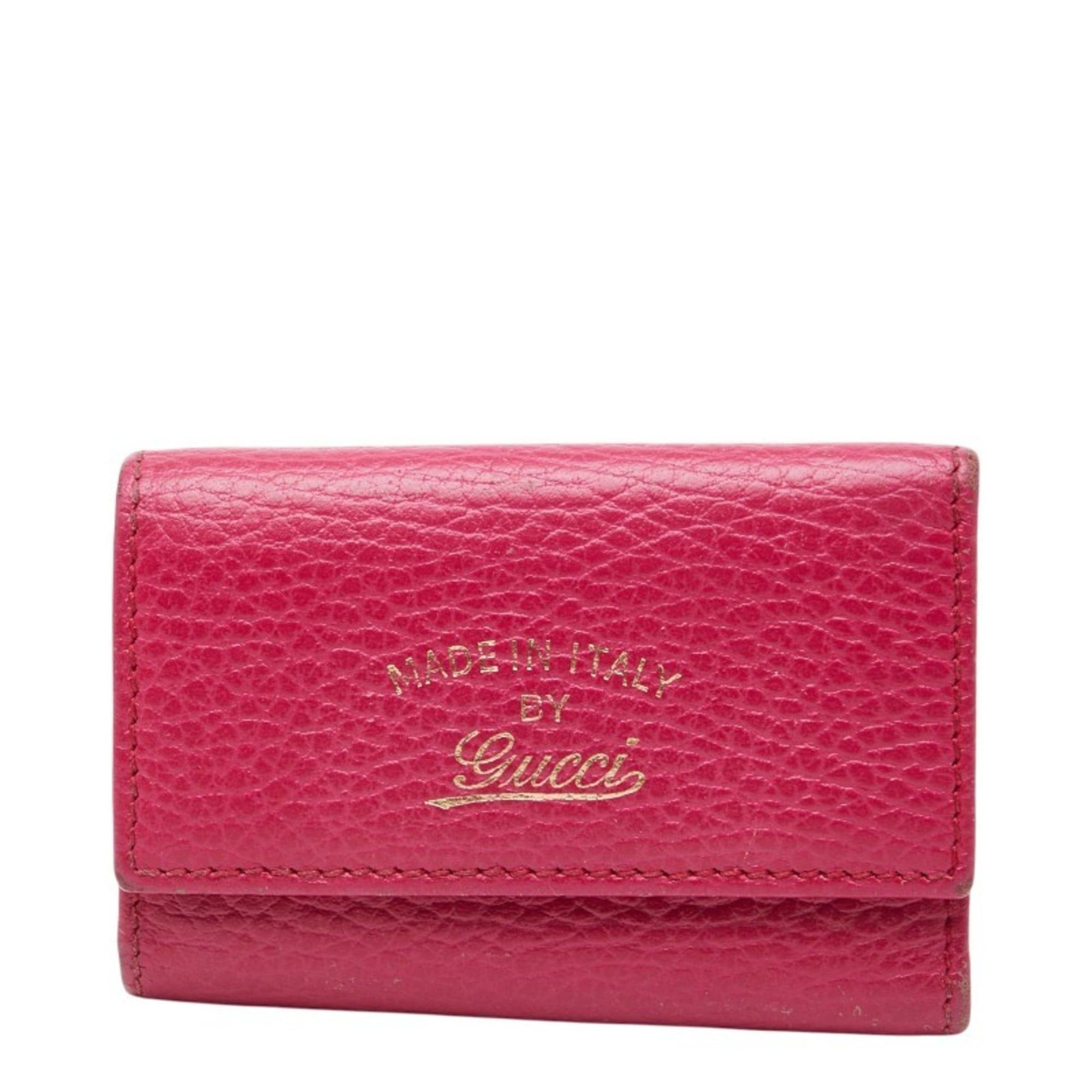 Gucci Gucci 6-ring key case 354499 pink leather women's GUCCI Size ONE SIZE - 1 Thumbnail
