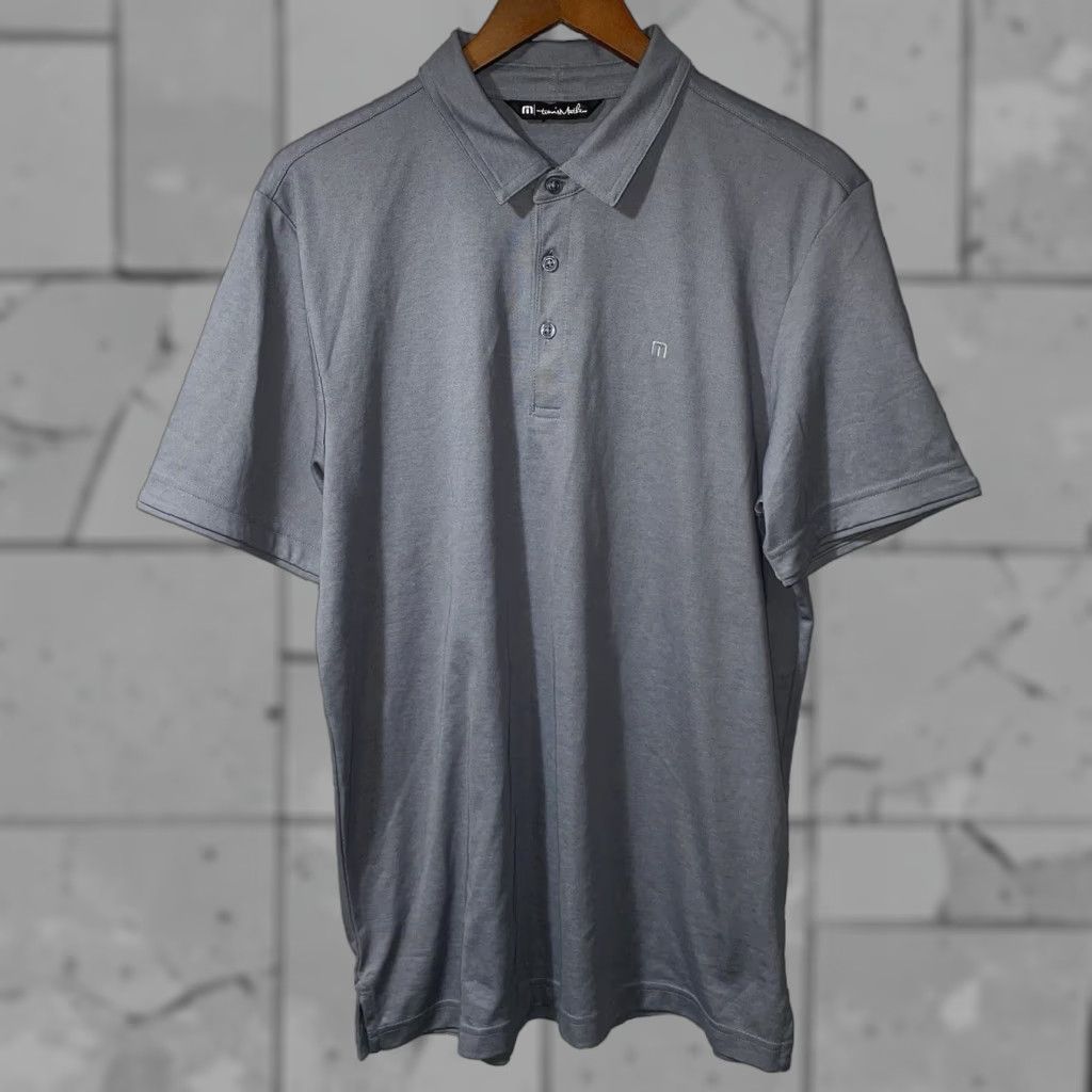 TravisMathew Travis Mathew Polo Shirt Mens L Gray Pima Cotton Blend Shirt Size US L / EU 52-54 / 3 - 1 Thumbnail