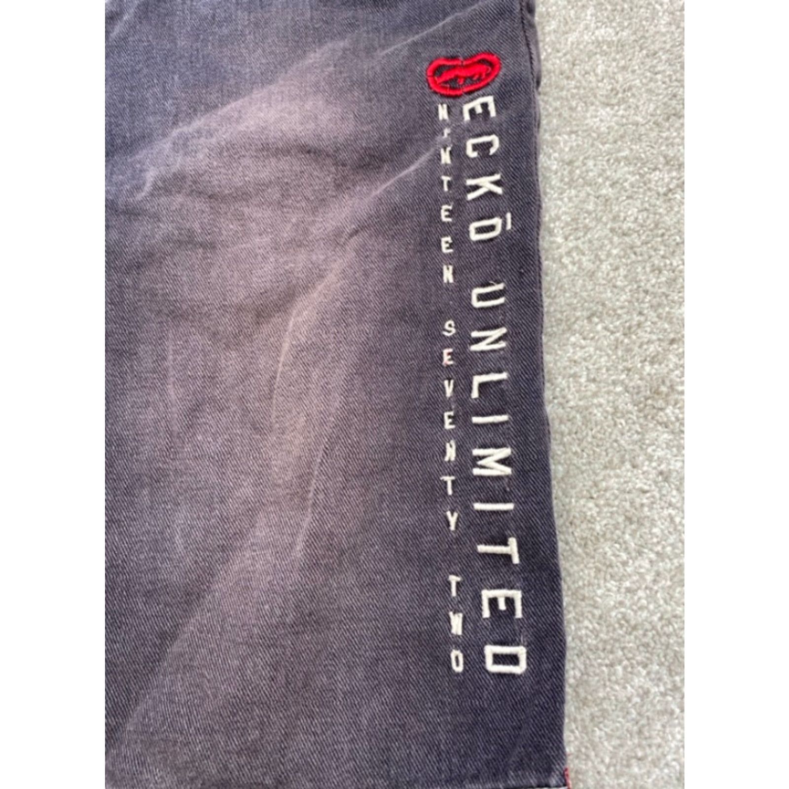 Ecko Unltd. VINTAGE Ecko Unltd. Shorts Women 26x11 Blue Denim Embroidered 90s City Grunge Shorts Womens 26 in inseam 11 in 21 in length Size 26" / US 2 / IT 38 - 2 Thumbnail