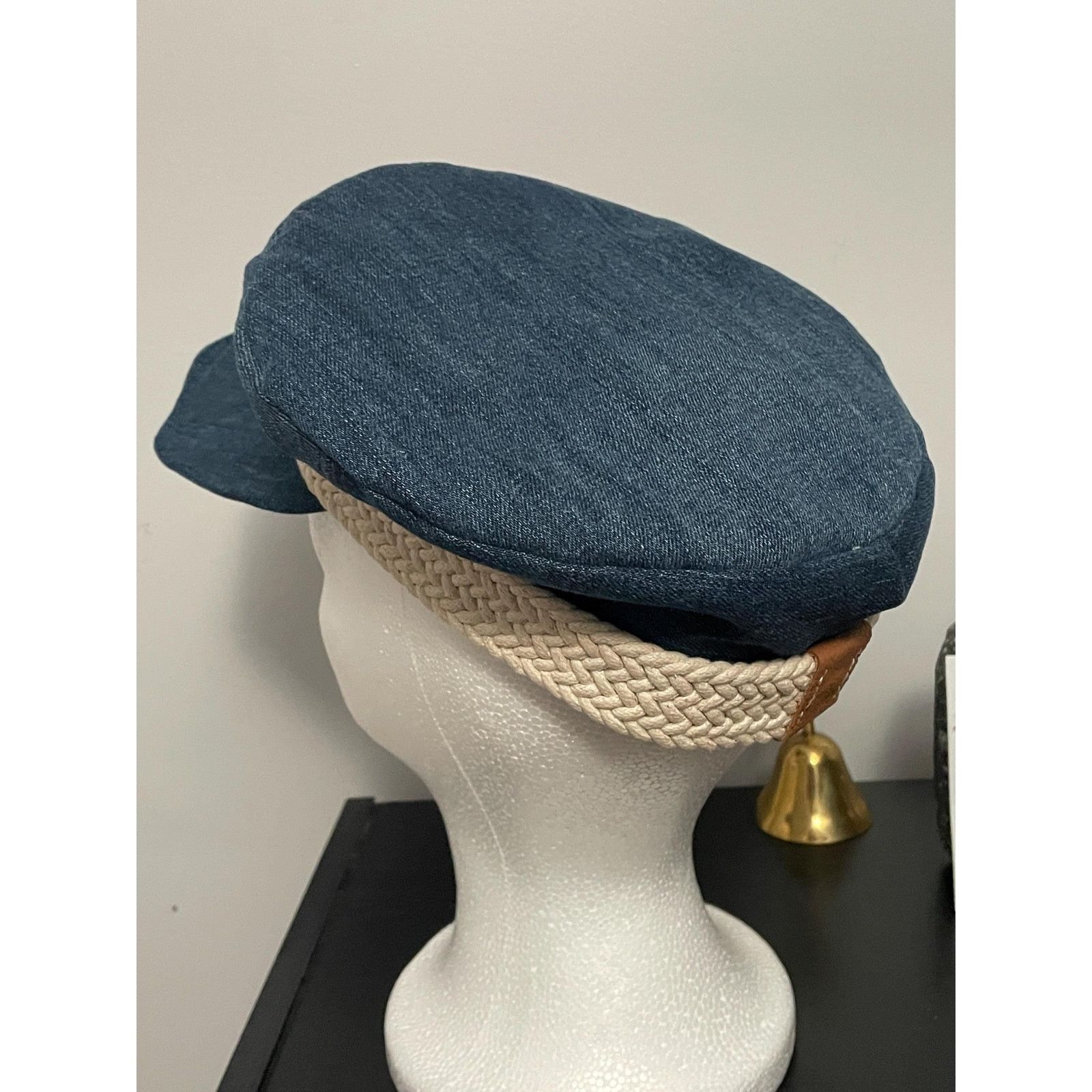 Other Handmade Denim Cap Small, Imperfect Artisan Piece, OOAK Size ONE SIZE - 4 Thumbnail