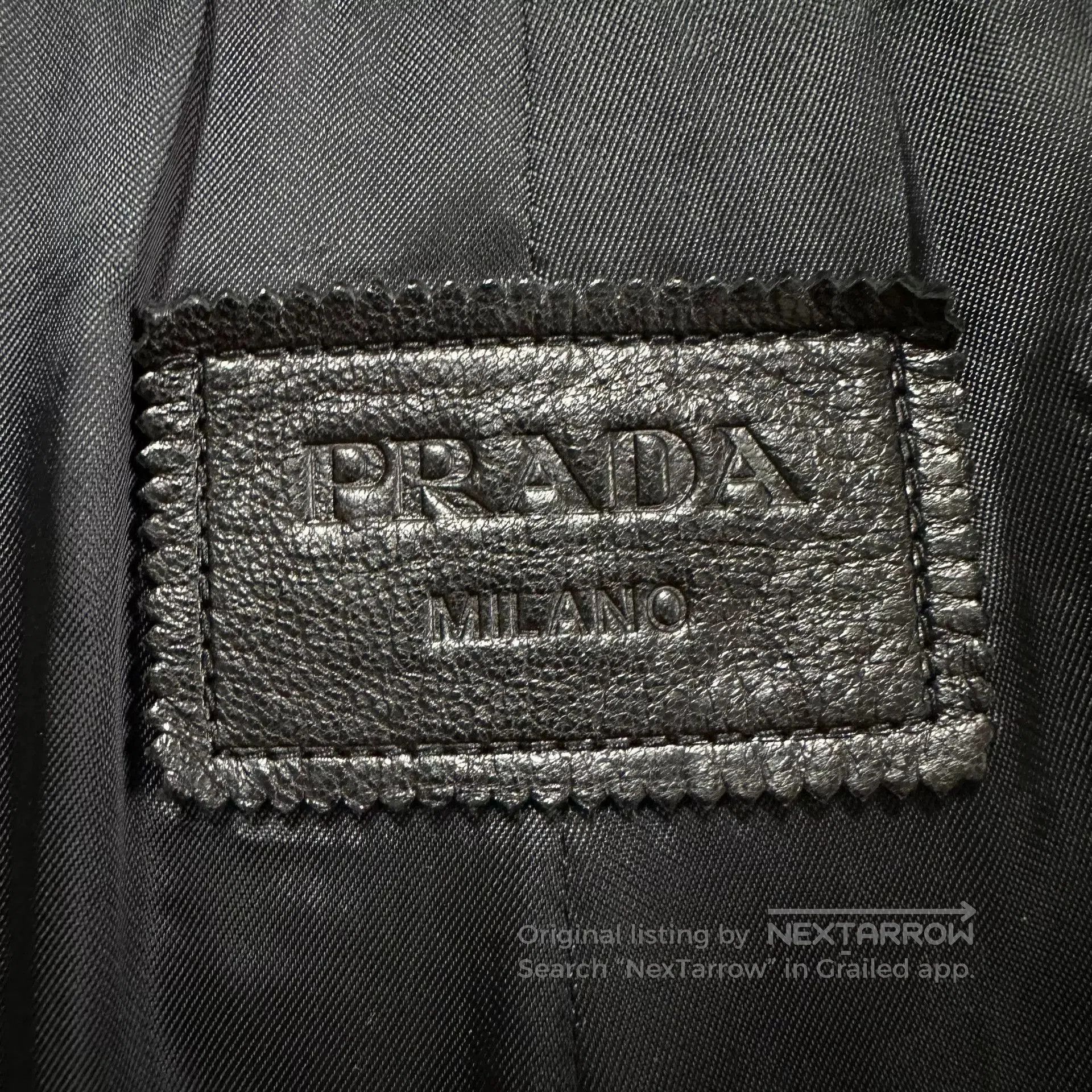 Prada Prada Goatskin Leather Bomber Jacket. Size US L / EU 52-54 / 3 - 5 Thumbnail