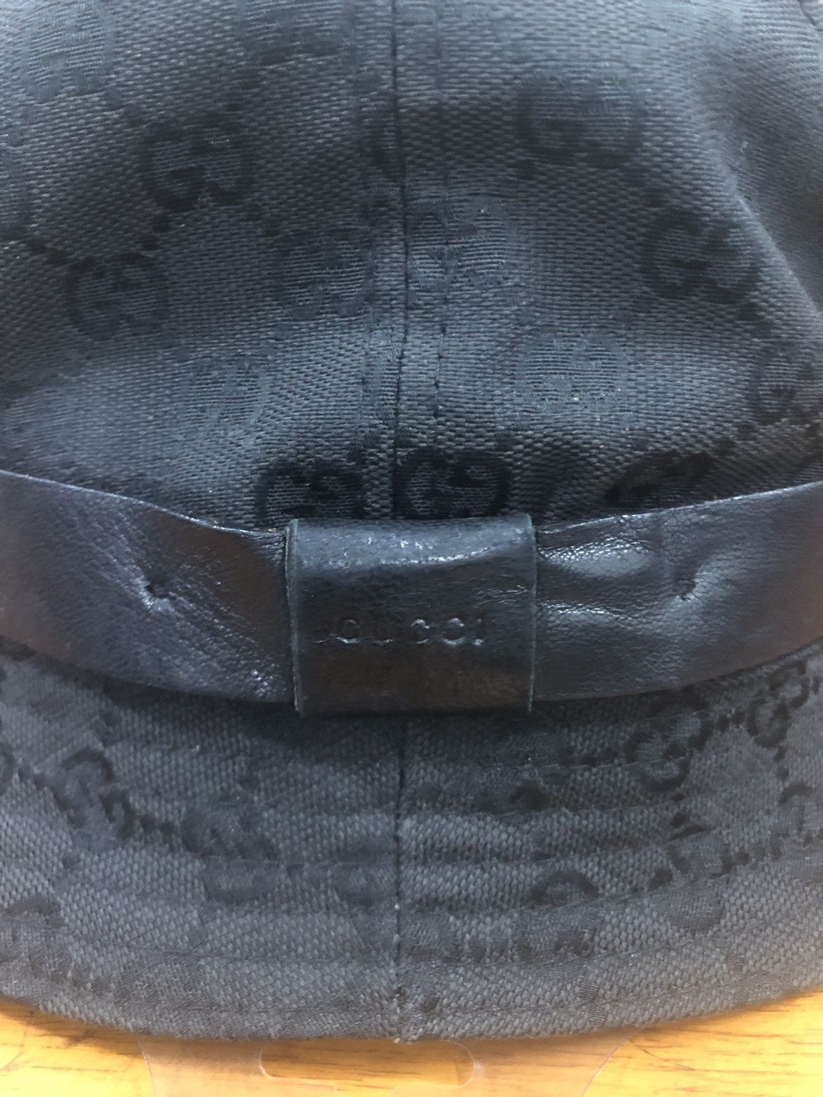 Gucci Vintage GUCCI Bucket Hat Monogram Medium Leather Size 40 - 2 Thumbnail