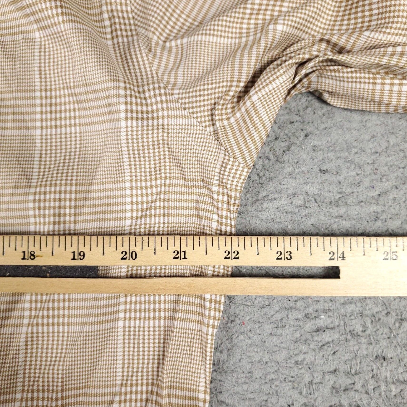 Ralph Lauren VINTAGE Nike Shirt Mens Large Beige Plaid Button Up Long Sleeve Size US L / EU 52-54 / 3 - 5 Thumbnail
