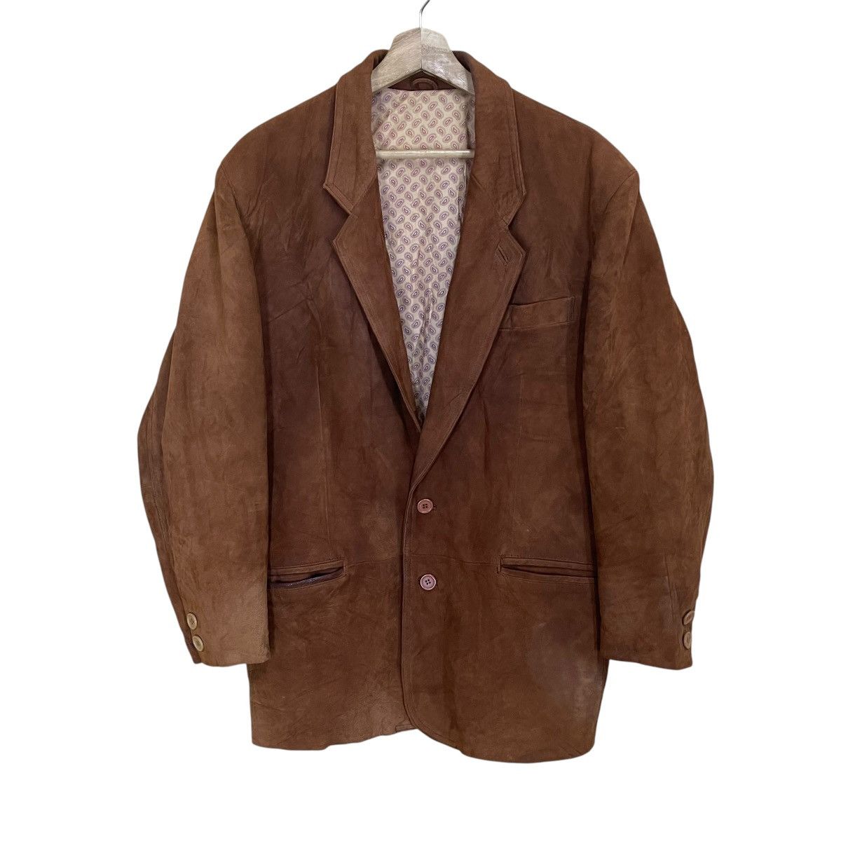 Leather Vintage Suede Leather Button Coat Jacket Size M Size US M / EU 48-50 / 2 - 1 Thumbnail