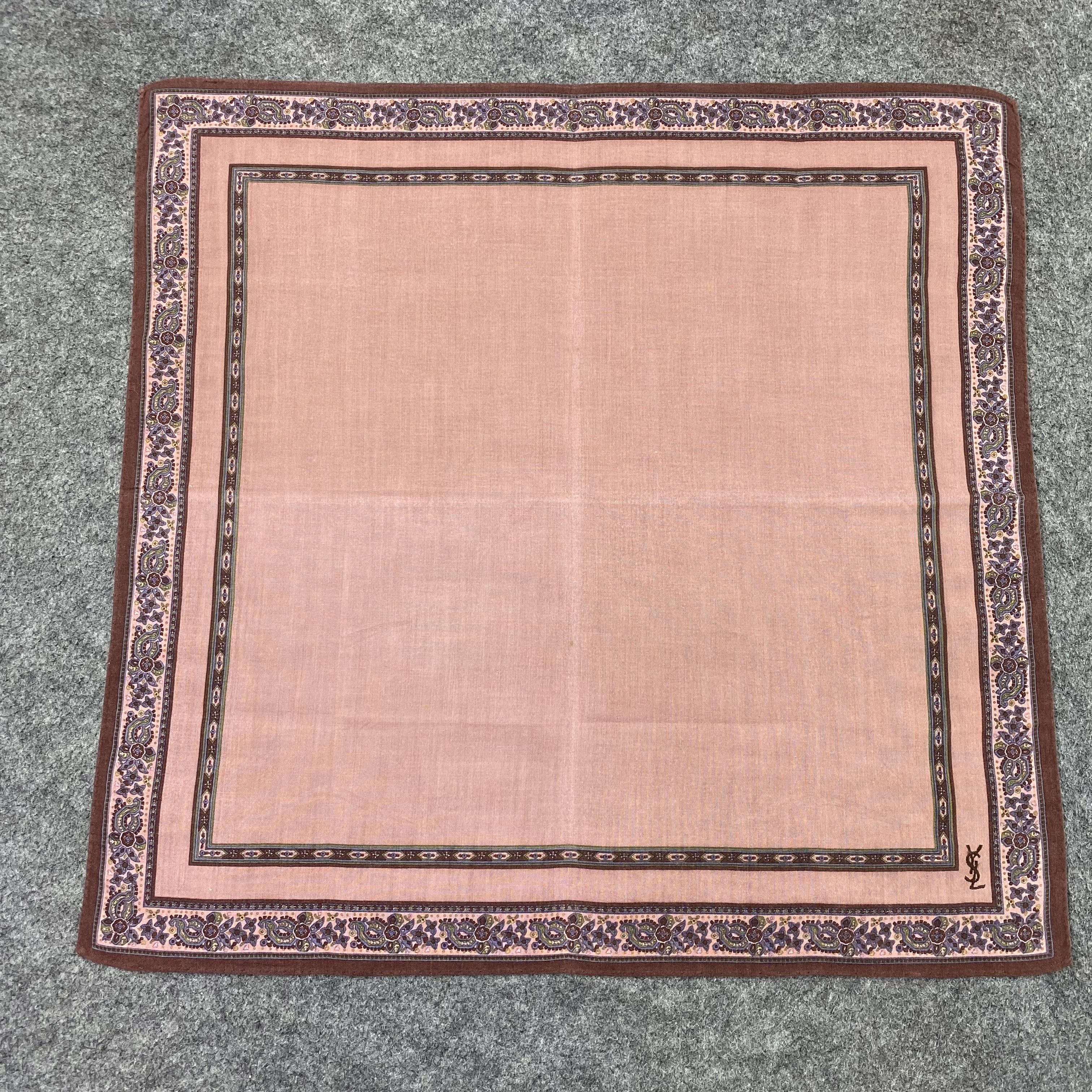 Yves Saint Laurent YSL Handkerchief Neckerchief Bandana-B1891 Size ONE SIZE - 3 Thumbnail