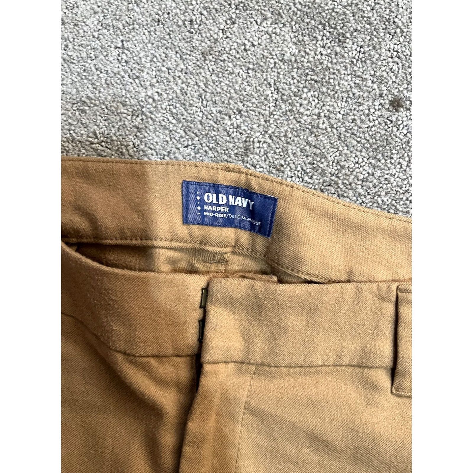 Old Navy Old Navy Harper Dress Pants Womens 10 Brown Mid Rise Straight Stretch Career Dress Pants Women Brown 10 Regular Straight Size 32" / US 10 / IT 46 - 3 Thumbnail