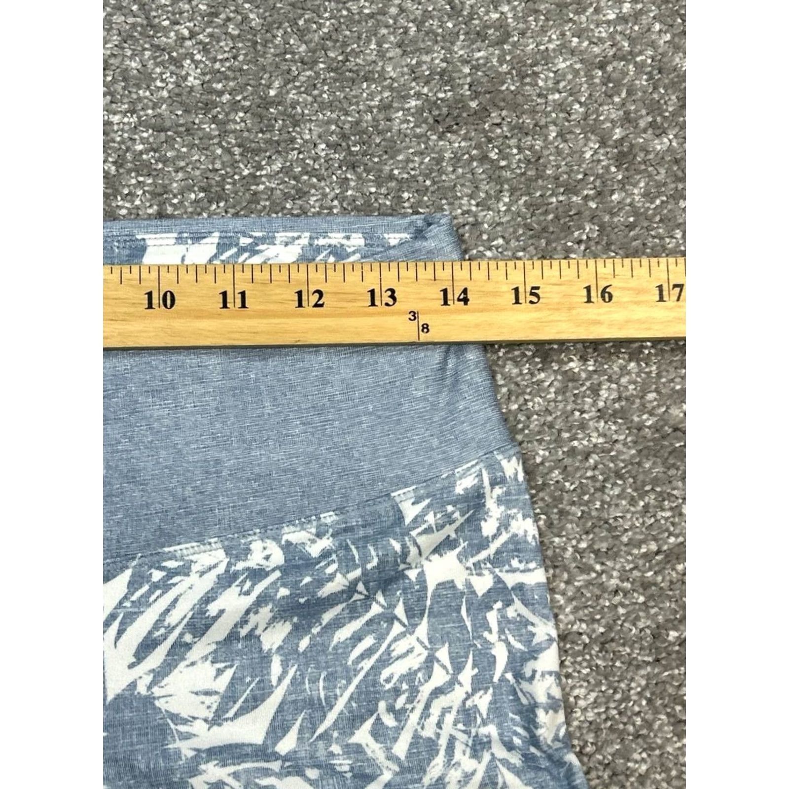 Prana prAna Cap Womens M White Pillar Capri Leggings Abstract Print Logo Mid Rise Size 32" / US 10 / IT 46 - 5 Thumbnail