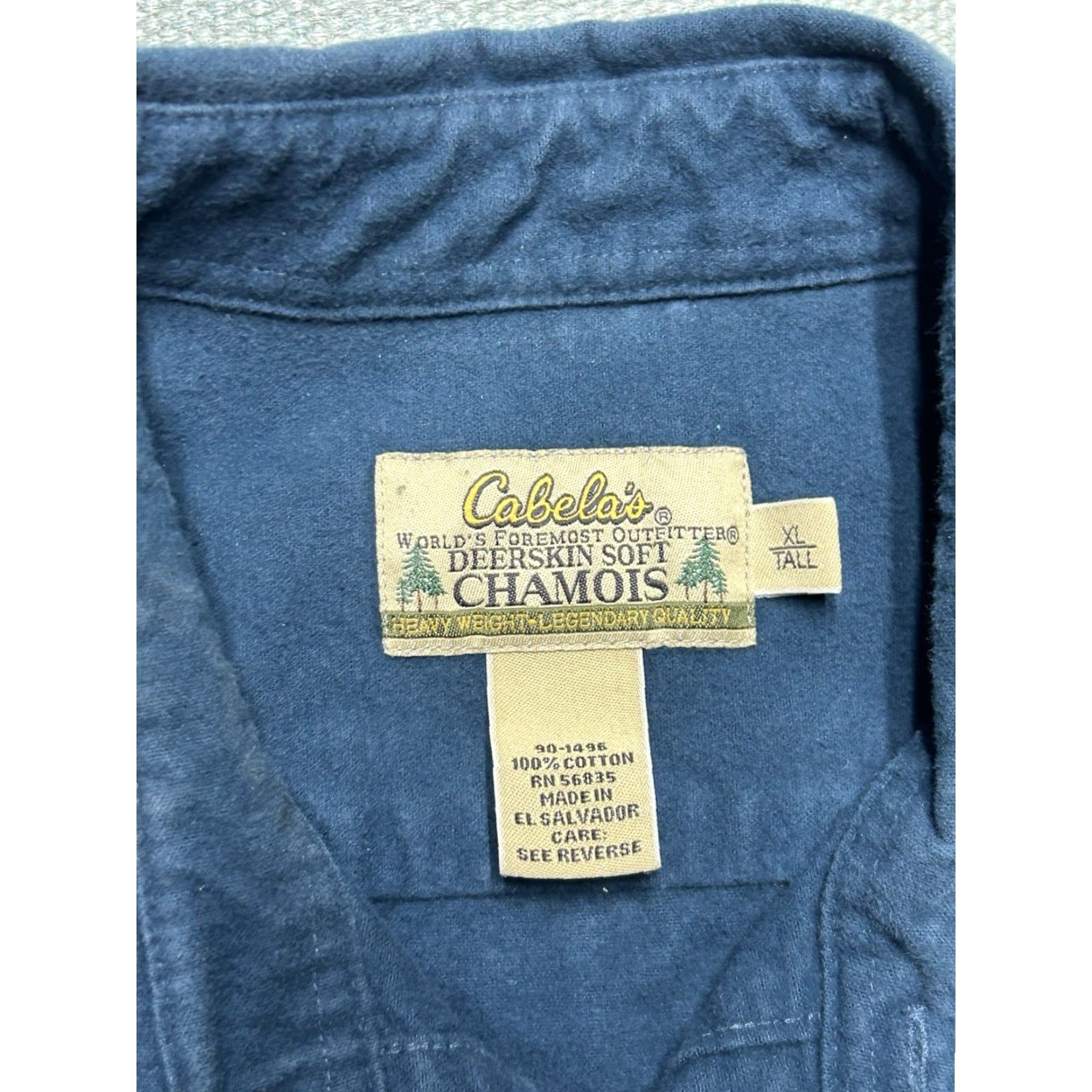 Vintage VINTAGE Cabela's long sleeve button shirt deerskin chamois deer blue XL tall Size US XL / EU 56 / 4 - 5 Thumbnail