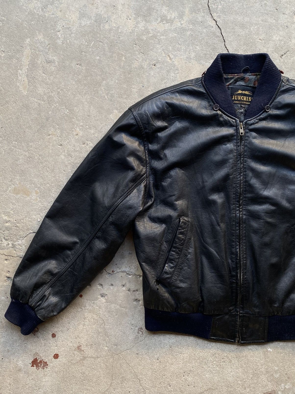 Japanese Brand Mr.Junko leather Jacket Size US L / EU 52-54 / 3 - 9 Thumbnail