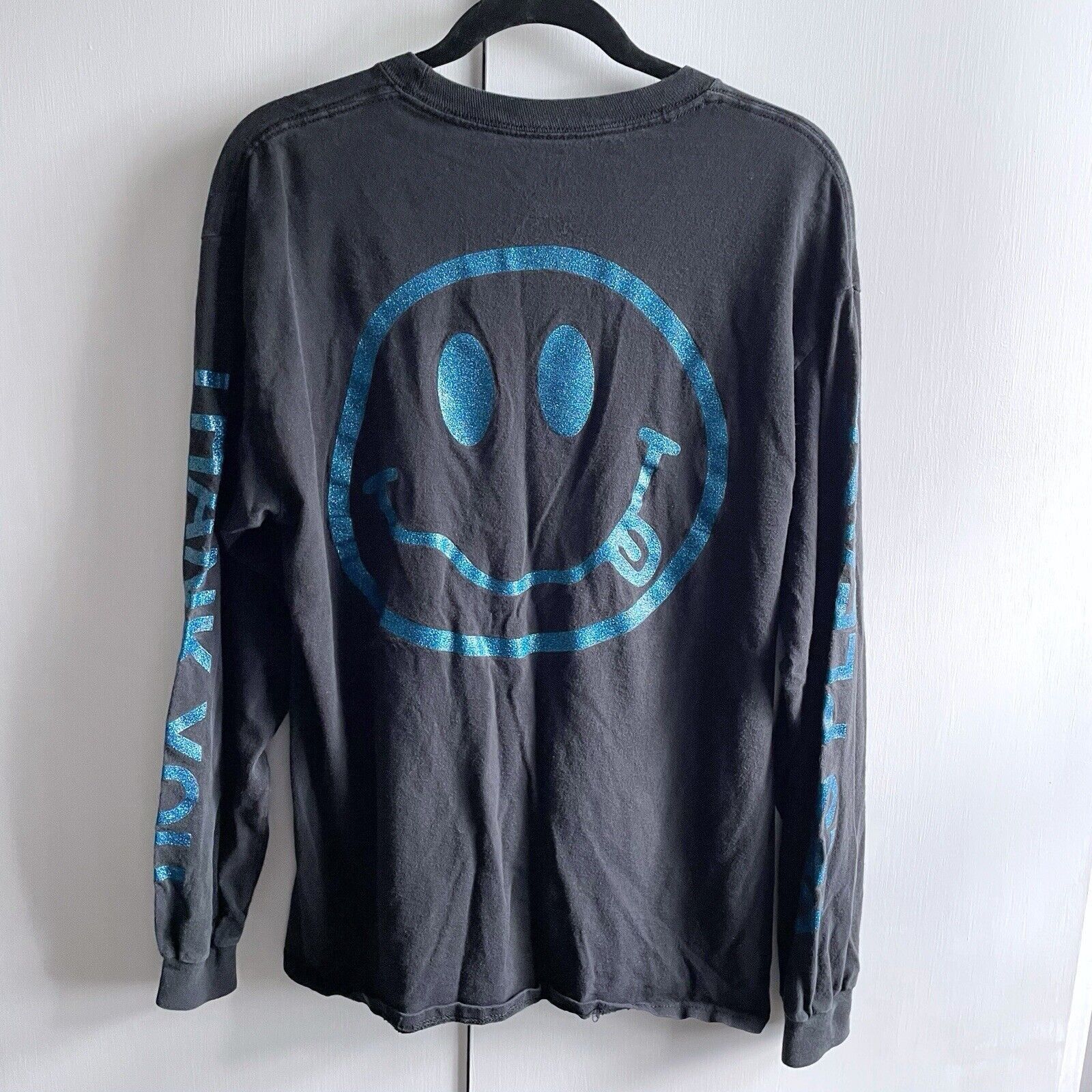 POLITE WORLDWIDE Polite Worldwide Large Black Long Sleeve T-Shirt Blue Please Size US L / EU 52-54 / 3 - 5 Thumbnail