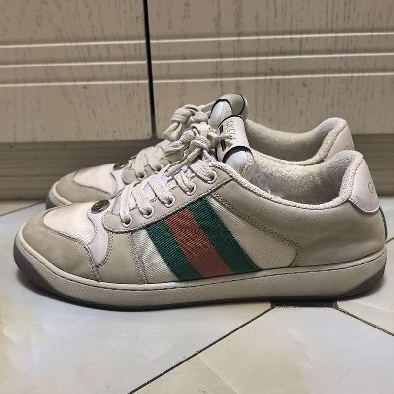 Gucci Gucci Screener Leather Sneakers for Men - Size US 8 / EU 41 - 1 Thumbnail