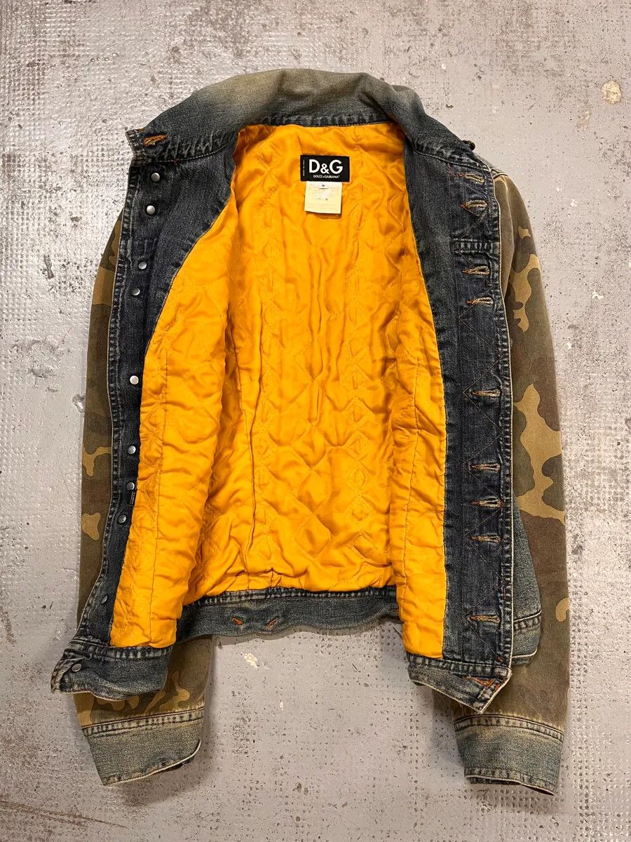 Dolce & Gabbana AW2003 Dolce & Gabbana Blue Faded Denim Camo Sleeves Jacket Size US S / EU 44-46 / 1 - 8 Thumbnail