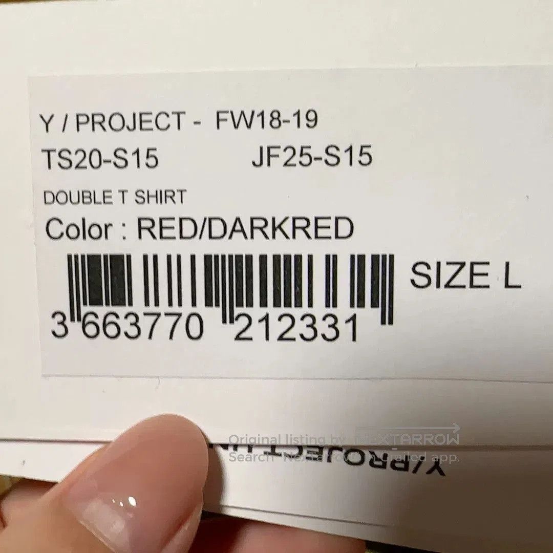 Y/Project Y/Project Double Layer Spliced T. Size US L / EU 52-54 / 3 - 8 Thumbnail