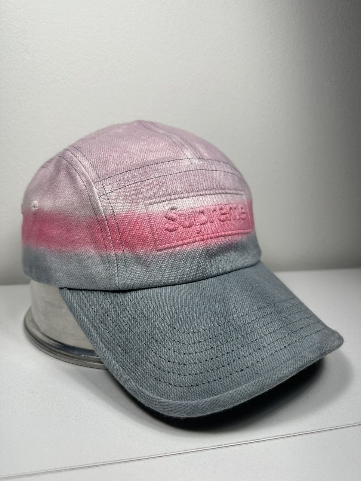 Supreme Supreme Embossed Denim Camp Cap Hat Size ONE SIZE - 3 Thumbnail