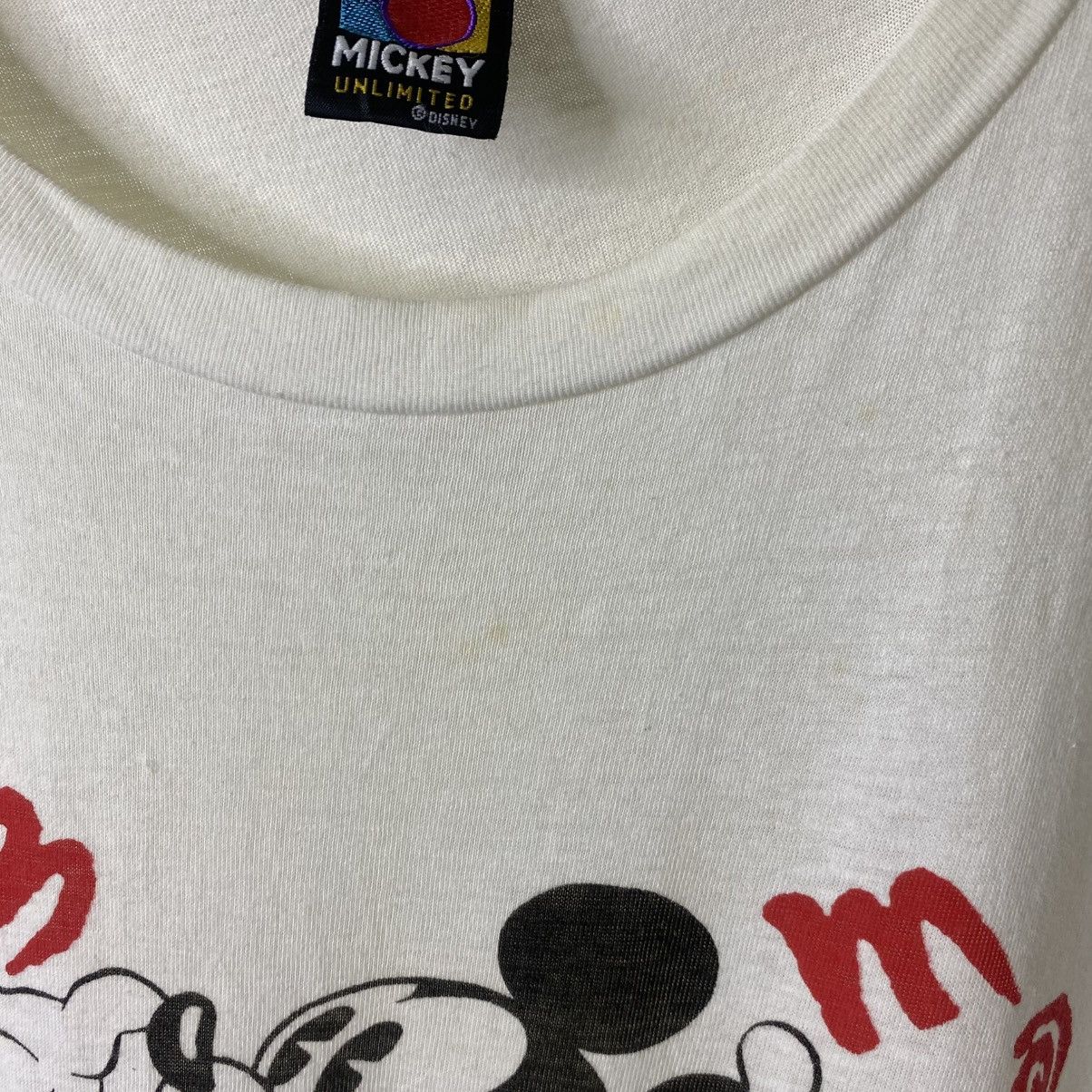 Mickey Unlimited Vintage 1990s Mickey Mouse T Shirt Size US L / EU 52-54 / 3 - 4 Thumbnail
