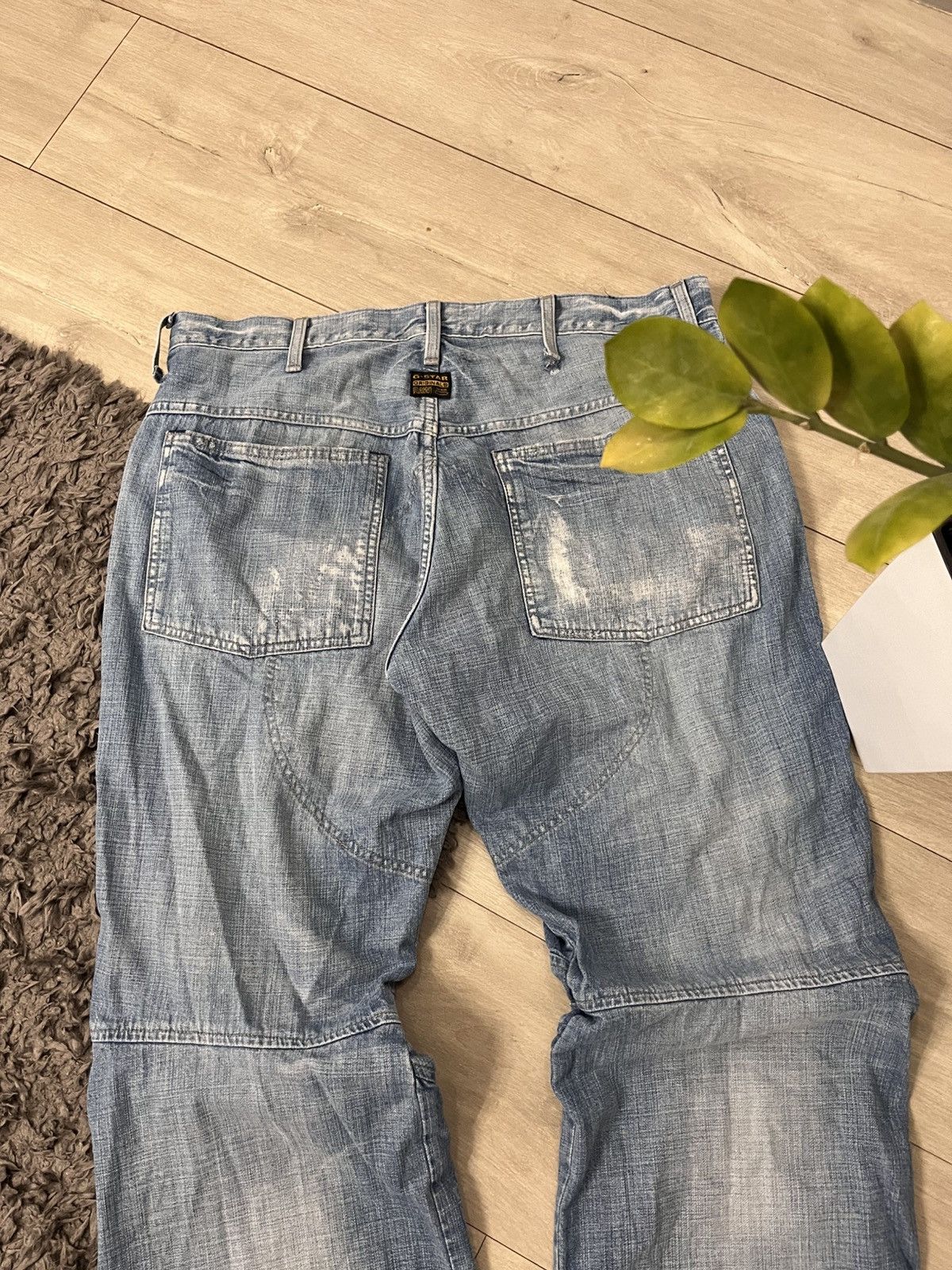 G-Star 🔥00'S G STAR DOUBLE KNEE WASHED RAW BAGGY FLARED JEANS Size US 36 / EU 52 - 8 Thumbnail