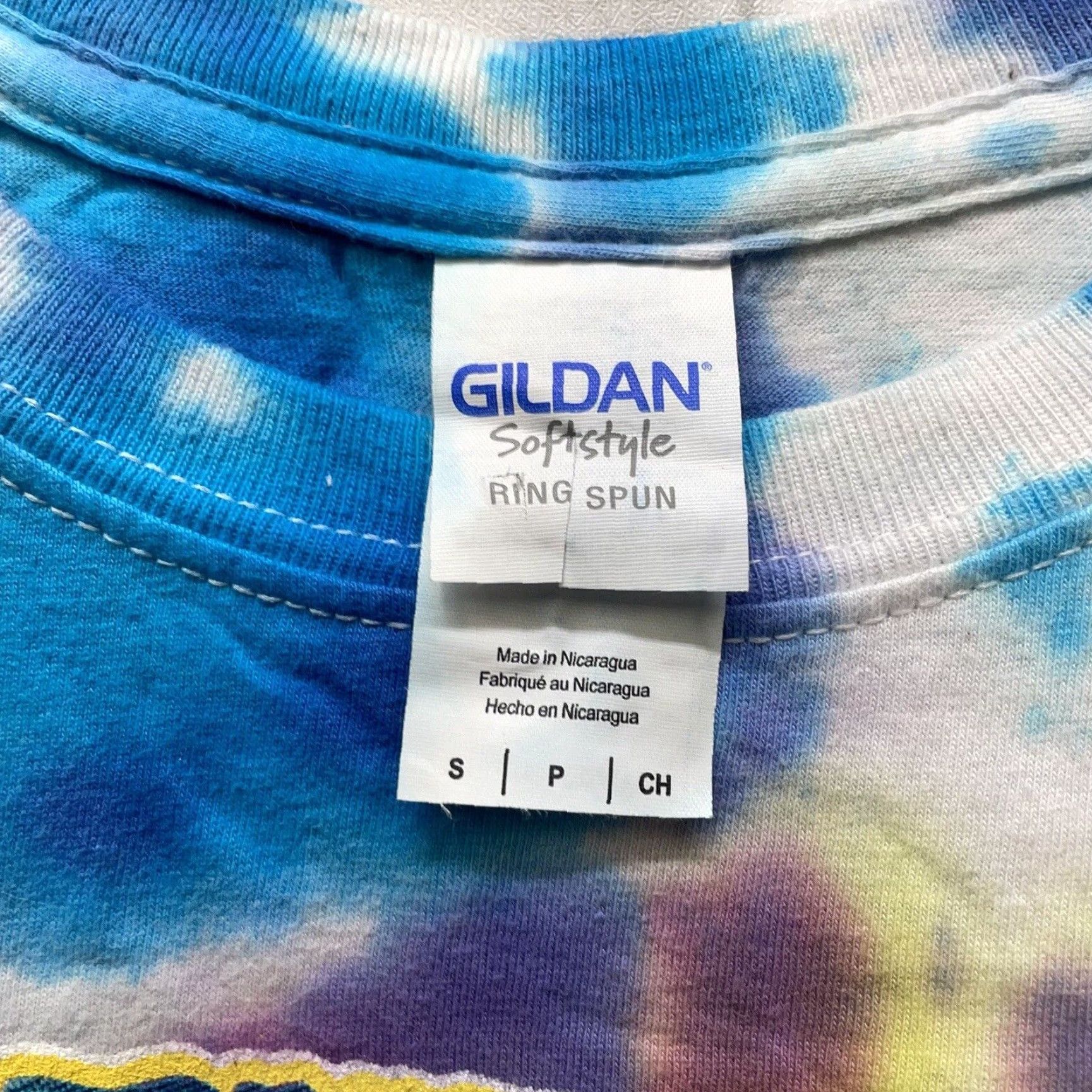 Gildan Concert Graphic Tie-Dye Gildan Cotton T-Shirt Mens Small Multicolor Summer Size US S / EU 44-46 / 1 - 4 Thumbnail