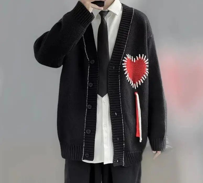 Japanese Brand New Stylish True Love Cardigan Jacket Knitwear Size US L / EU 52-54 / 3 - 5 Thumbnail