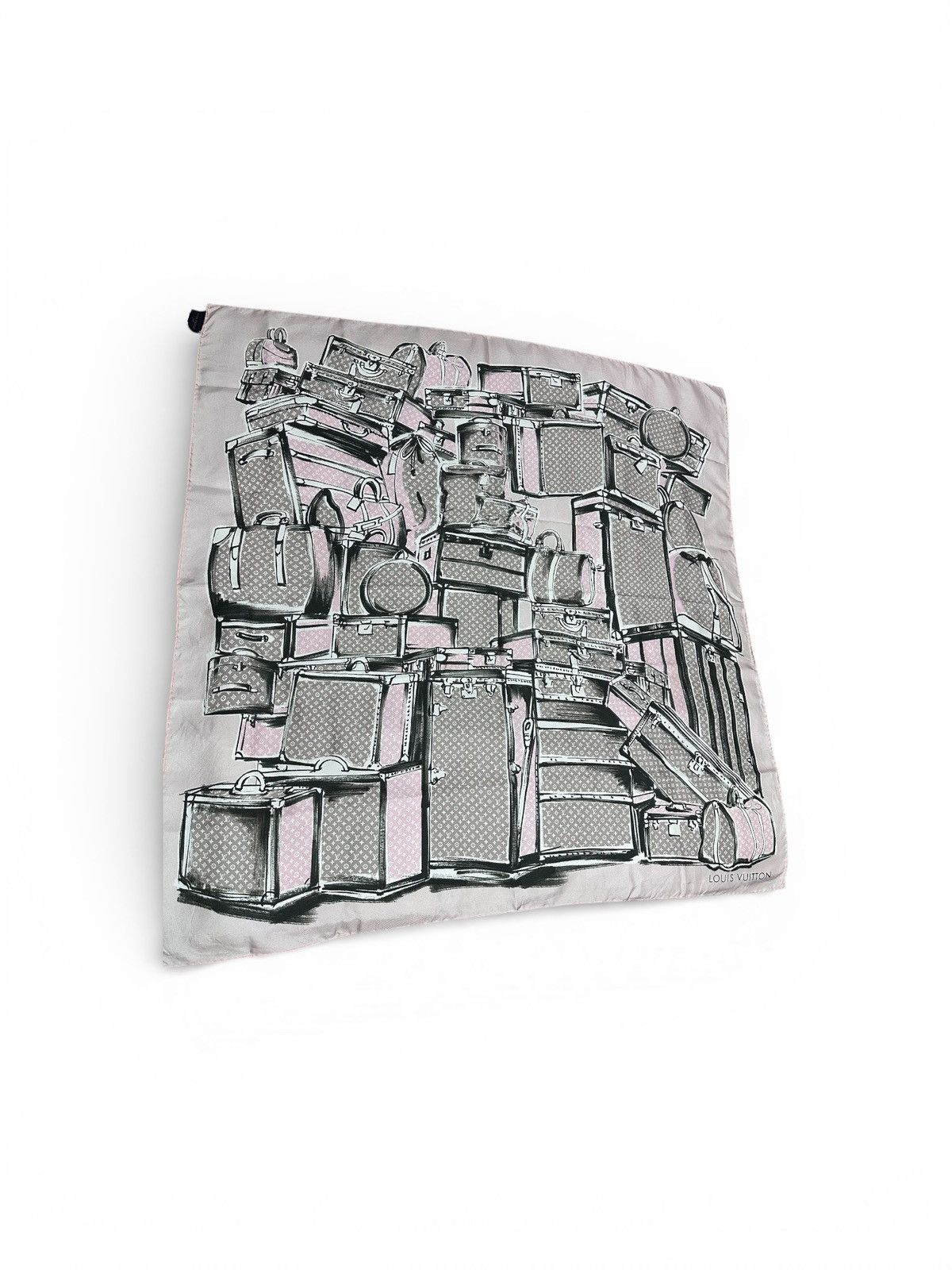 Louis Vuitton LOUIS VUITTON Silk Scarf Trunk Monogram Square - Italy Made Size ONE SIZE - 3 Thumbnail