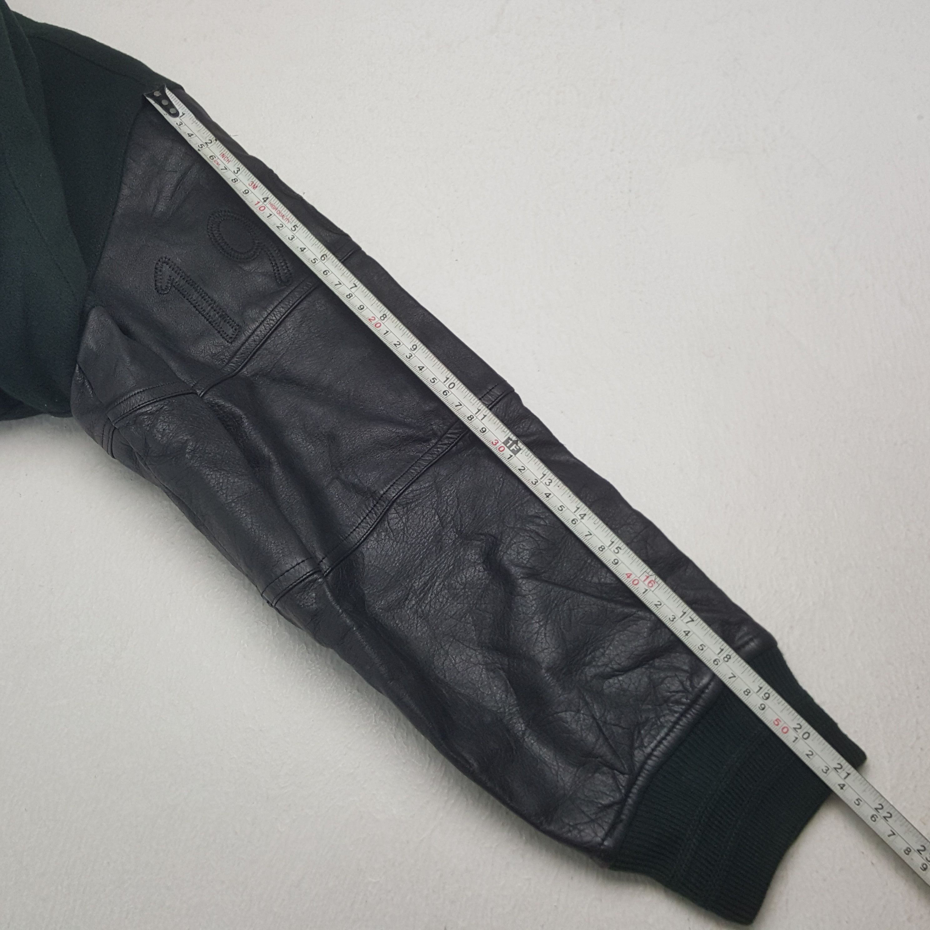 Japanese Brand × Vintage Vintage Pazzoco,LTD Sleeve Leather Varsity Jacket Size US L / EU 52-54 / 3 - 8 Thumbnail