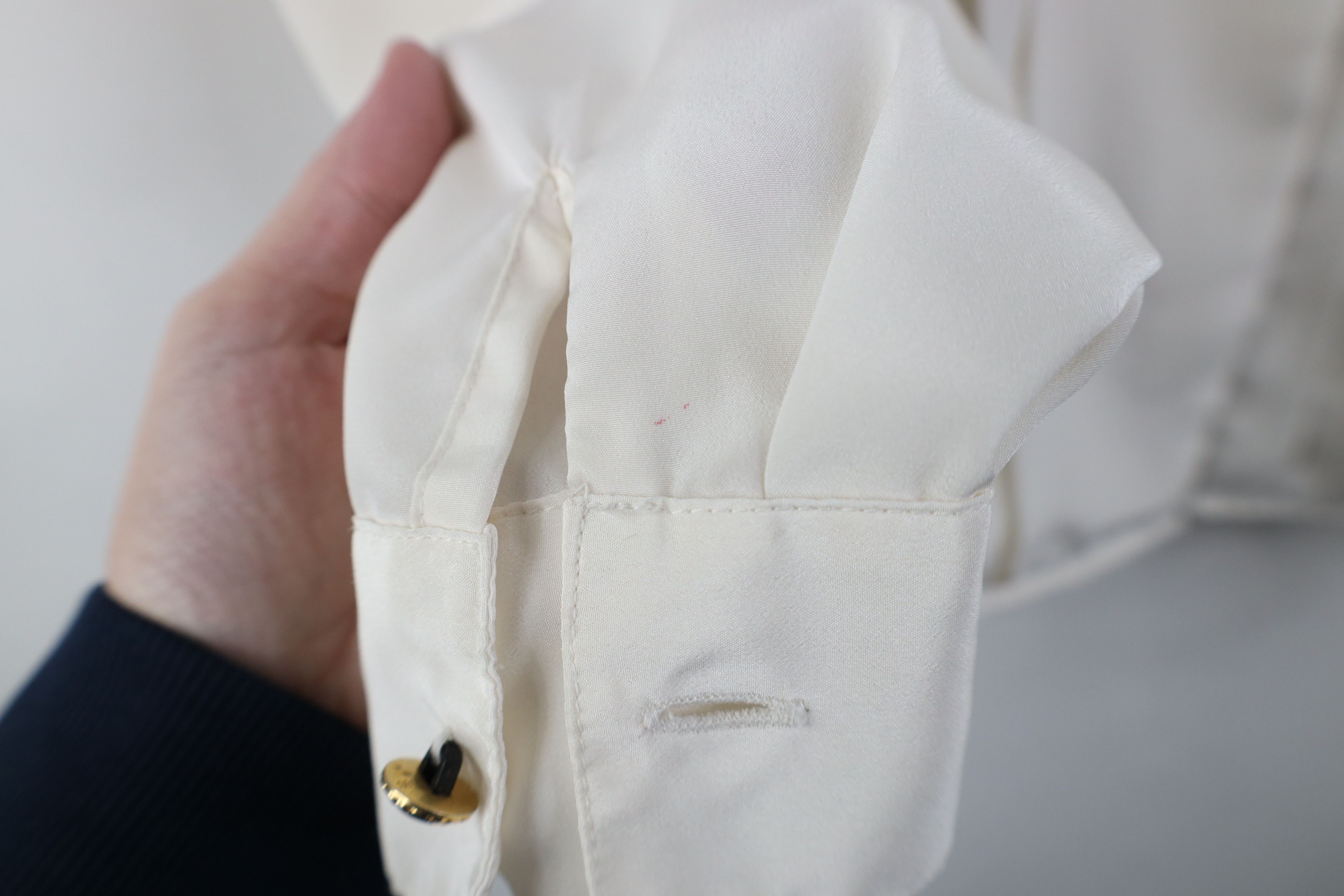 Pierre Cardin Vintage 80s 90s Pierre Cardin Ruffled Button Shirt White Size XL / US 12-14 / IT 48-50 - 8 Thumbnail