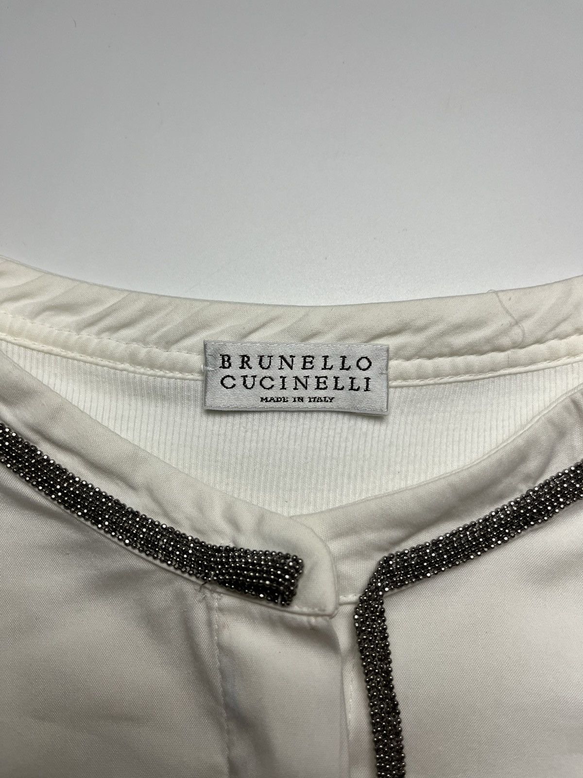 Brunello Cucinelli Brunello Cucinelli Monili Trim long-sleeve shirt Size XXL / US 16-18 / IT 52-54 - 3 Thumbnail