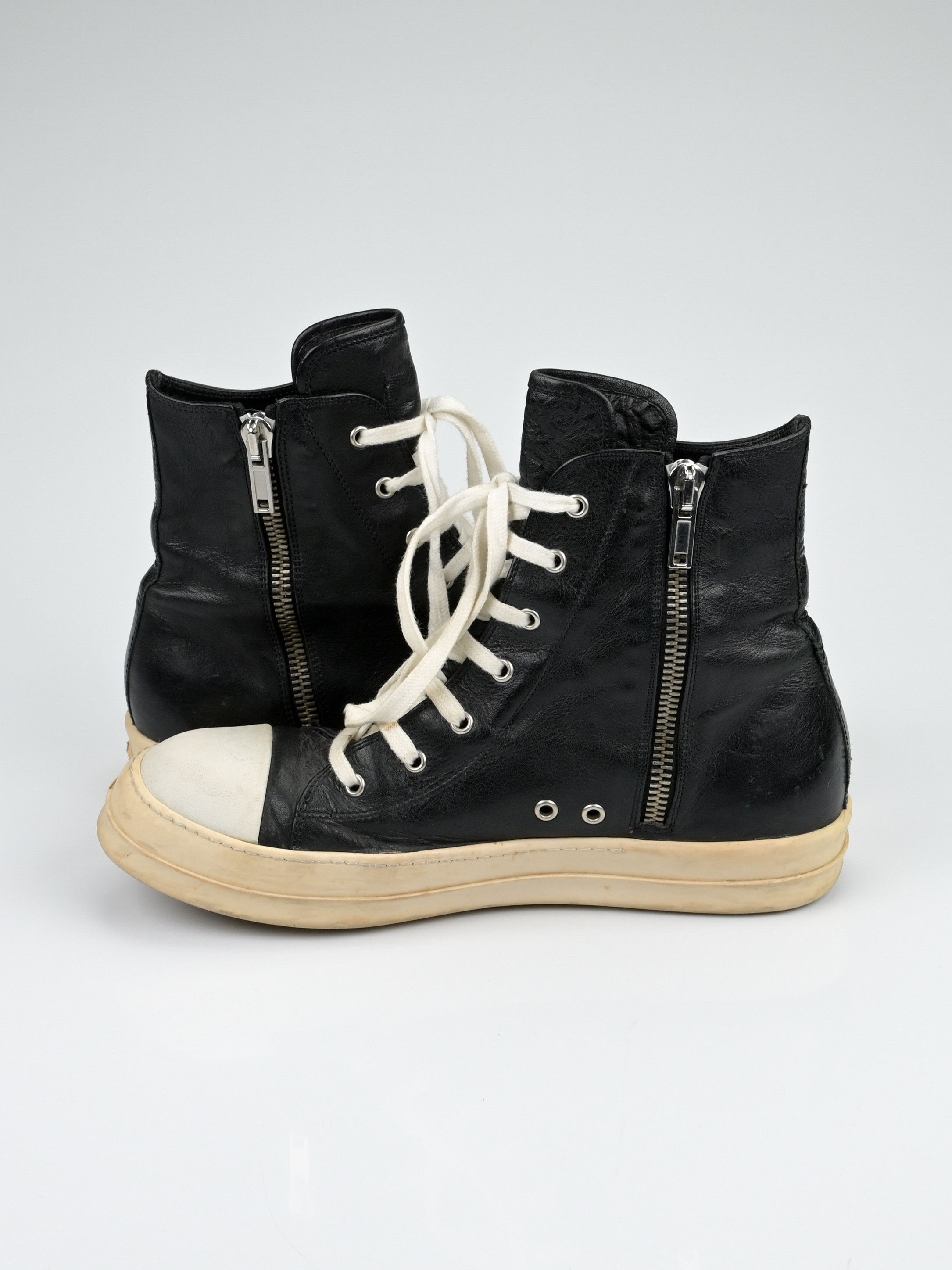 Rick Owens Mainline Leather High Top Ramones Size US 11 / EU 44 - 6 Thumbnail