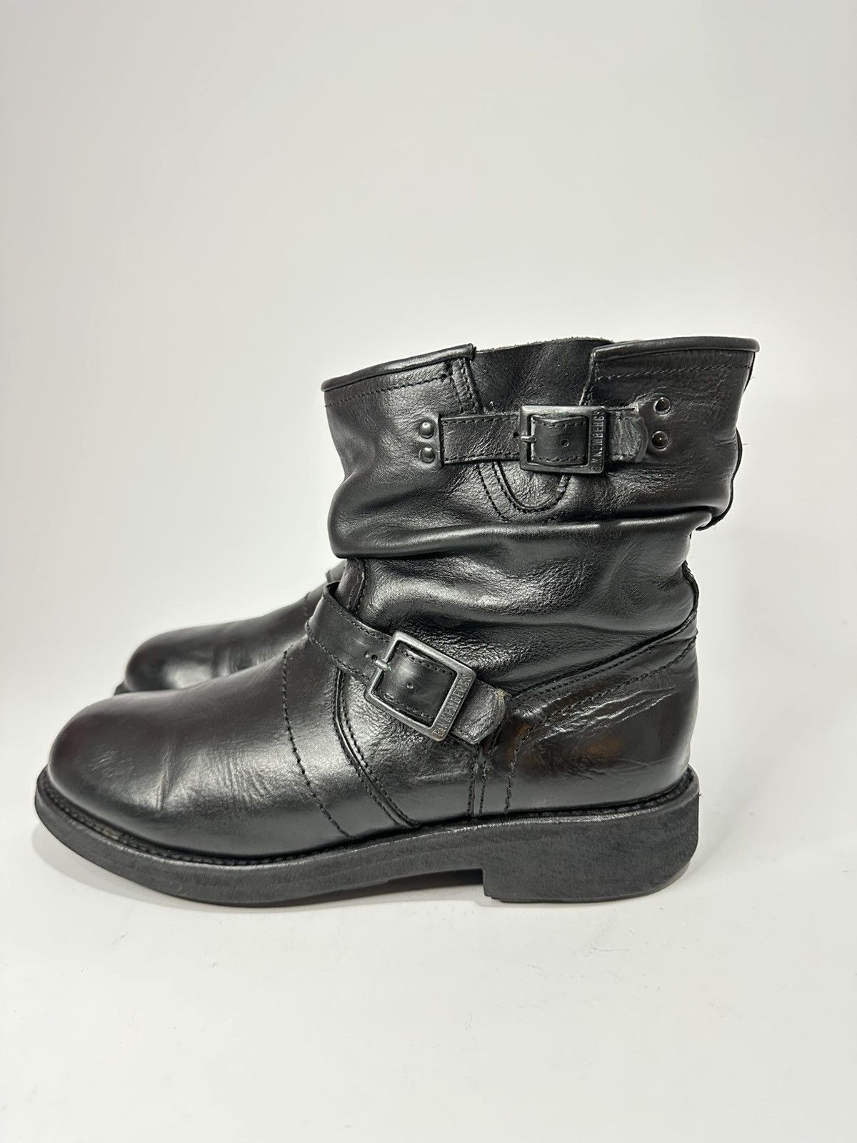 Dirk Bikkembergs Vintage Dirk Bikkembergs Black Leather Engineer Ankle Boots. Size US 6.5 / EU 39-40 - 2 Thumbnail