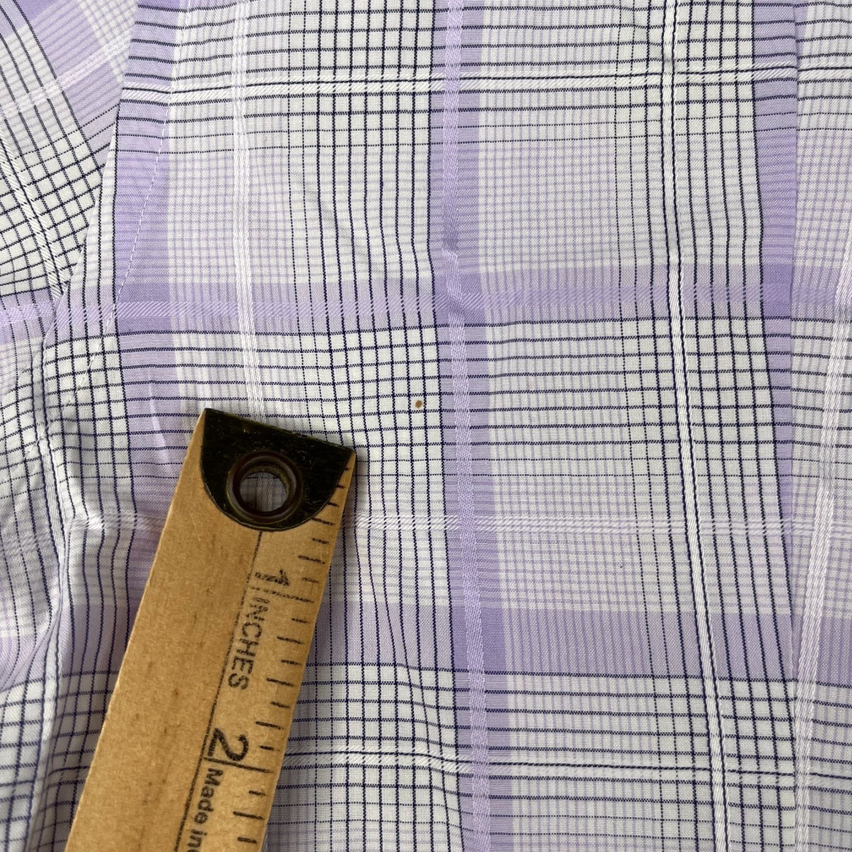 BUGATCHI BUGATCHI UOMO Shirt Large Purple Plaid Button-Up Long Sleeve Mens Size US L / EU 52-54 / 3 - 5 Thumbnail