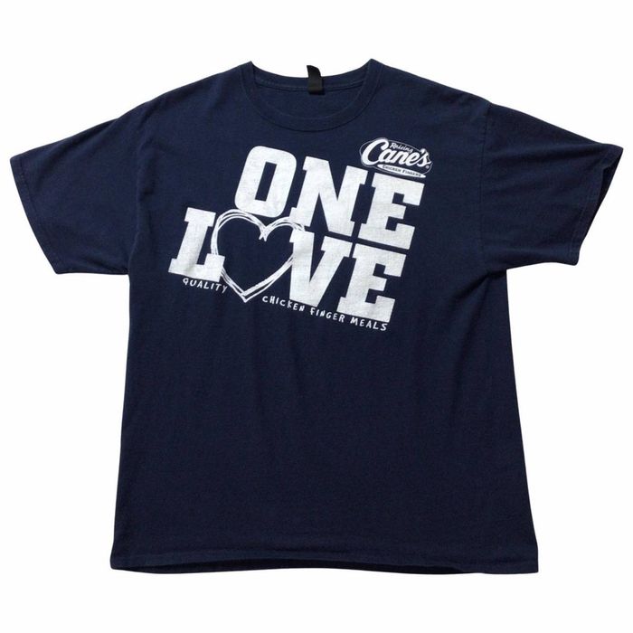 Hanes Raising Canes Crew T Shirt One Love Quality Chicken Blue L Grailed
