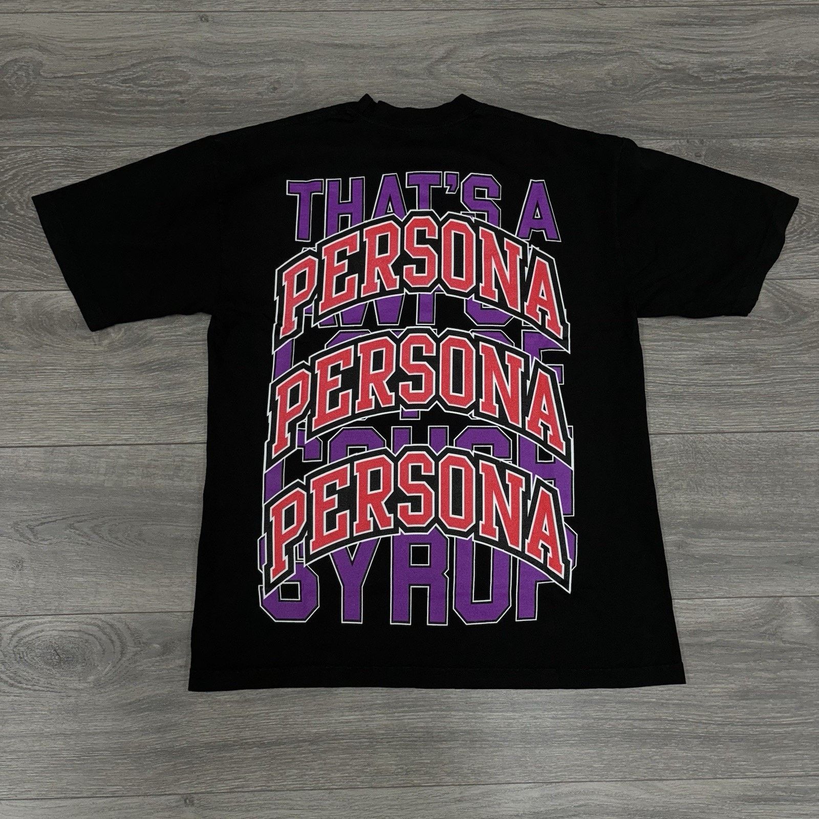 Awful Lot of Cough Syrup Awful Lot Of Cough Syrup X Persona T-Shirt ' Black ' | NEW! Size US M / EU 48-50 / 2 - 7 Thumbnail