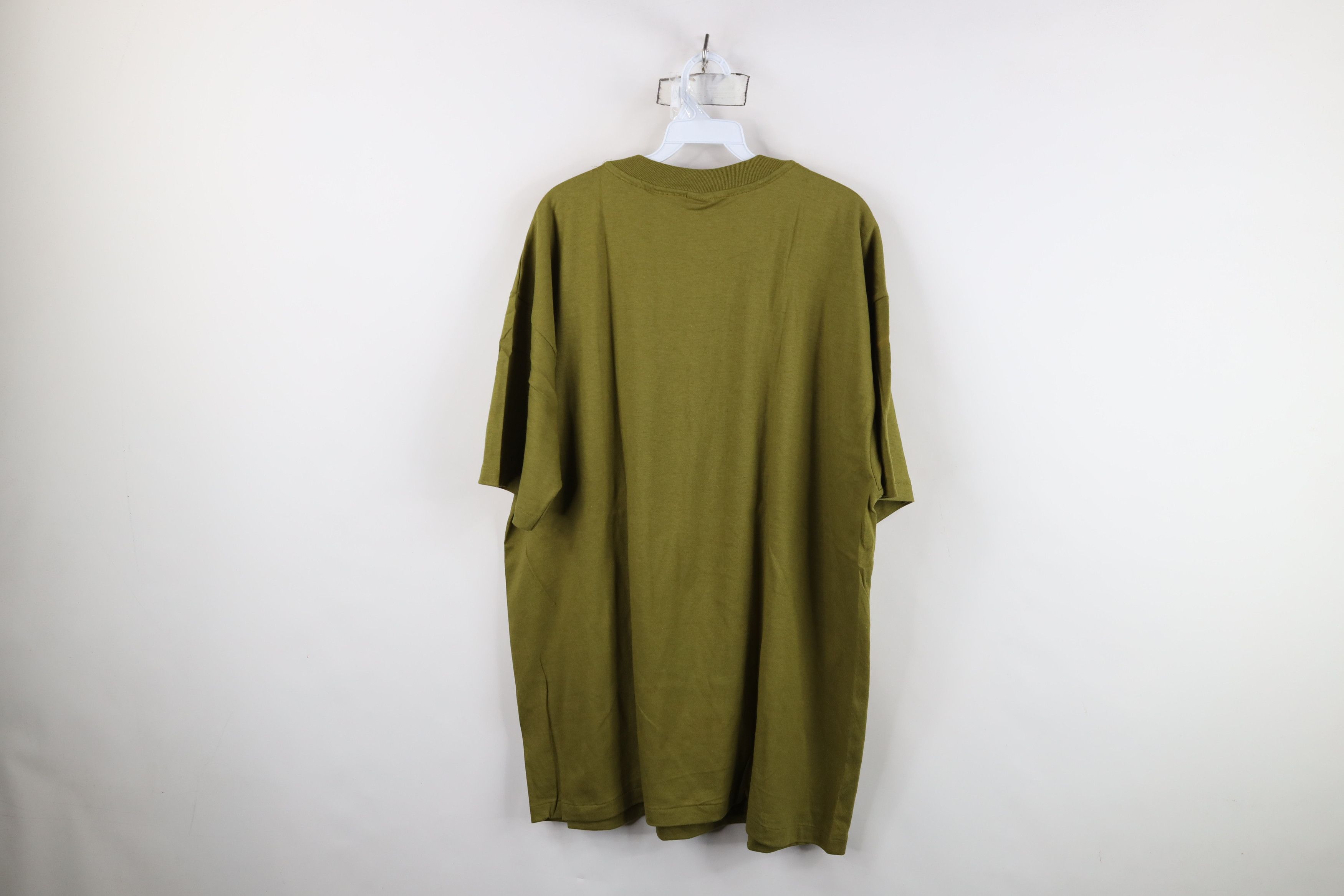 Vintage Vintage 90s Streetwear Blank Short Sleeve T-Shirt Green USA Size US XXL / EU 58 / 5 - 9 Thumbnail