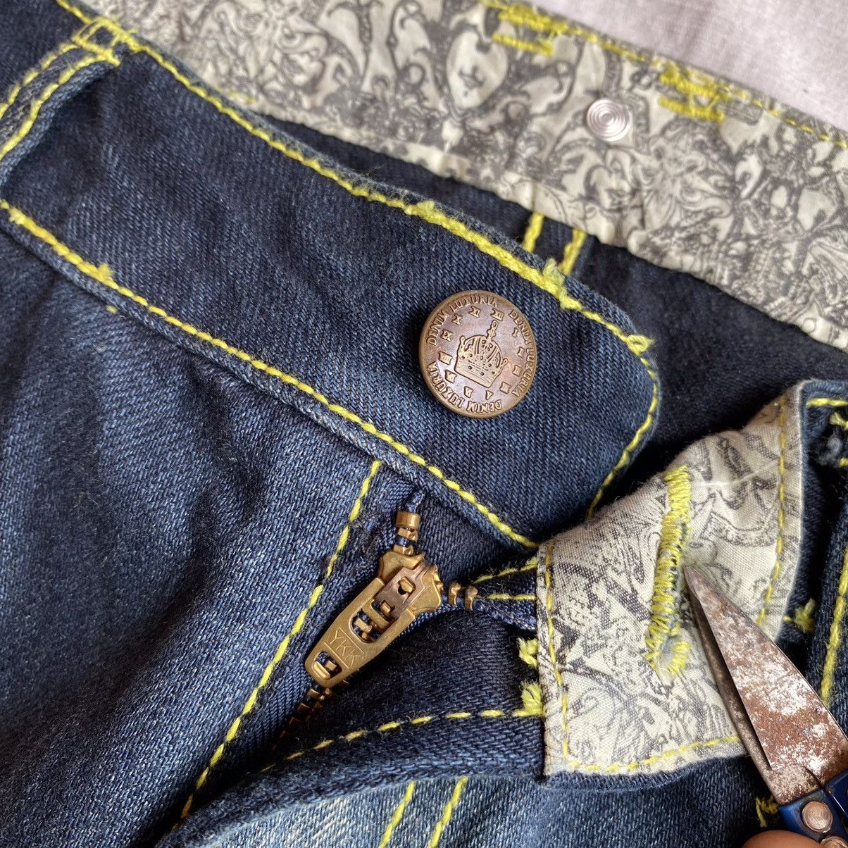 Isamu Katayama Backlash × Japanese Brand Glad News Flared Splatter Denim Luxuria Size US 31 - 10 Thumbnail