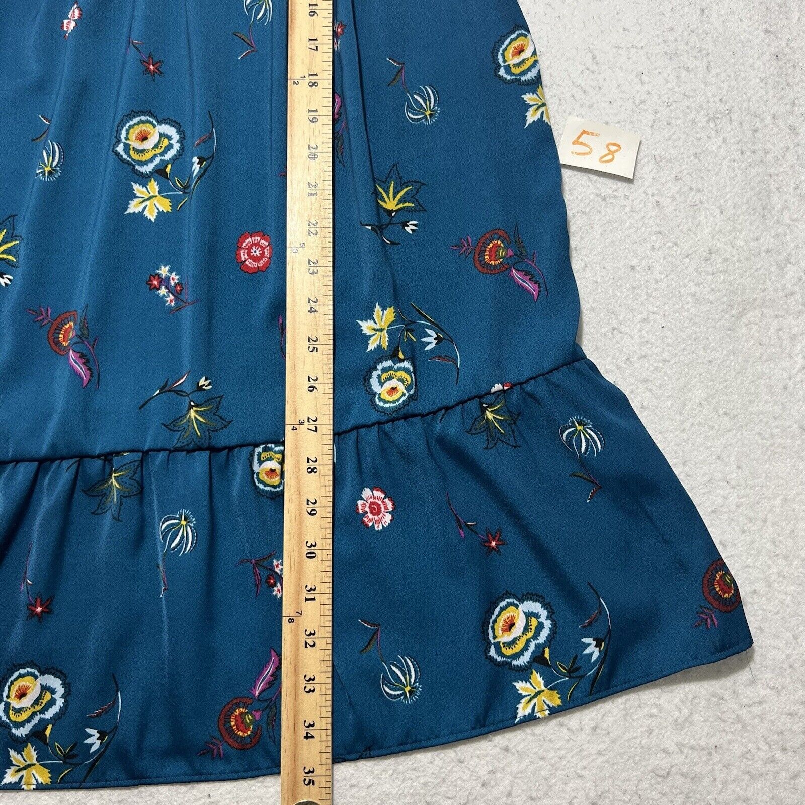 Old Navy Old Navy Women's Small Blue Colorful Floral Tie Shift Dress Size S / US 4 / IT 40 - 8 Thumbnail