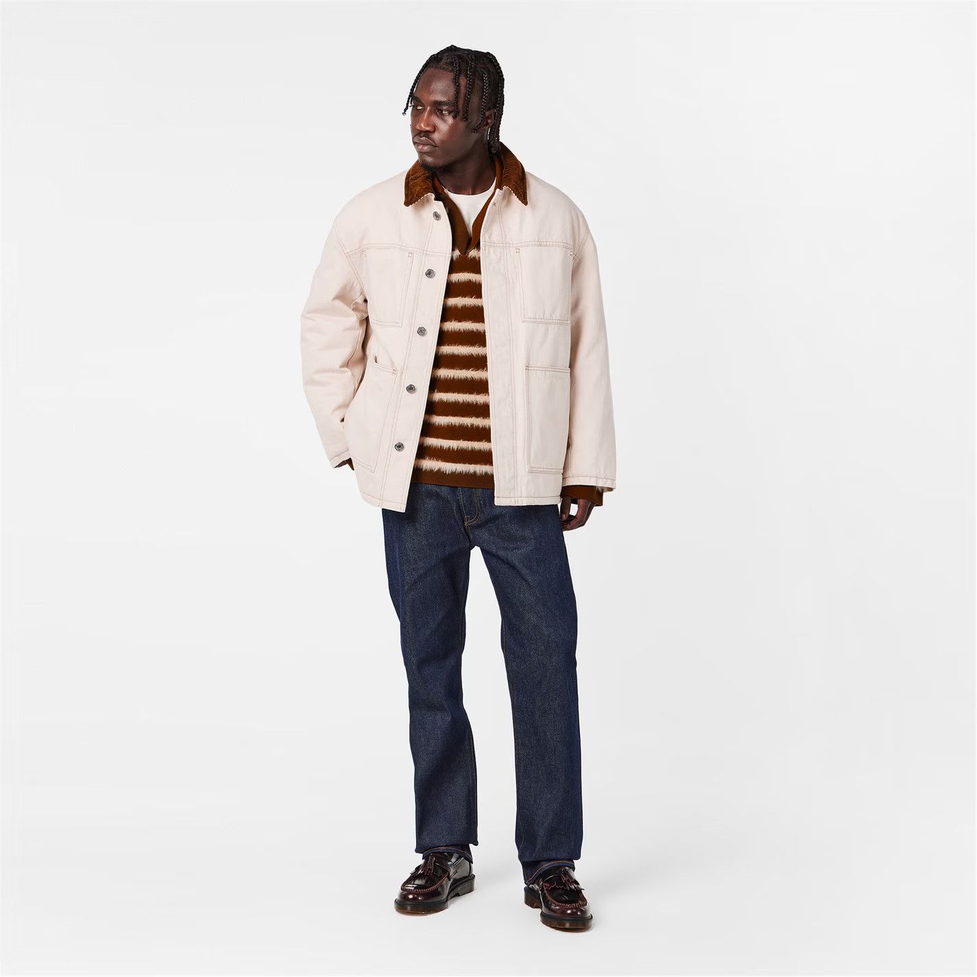 AMI o1g2r1mq0326 Worker Field Jacket in Ecru Size US M / EU 48-50 / 2 - 5 Thumbnail
